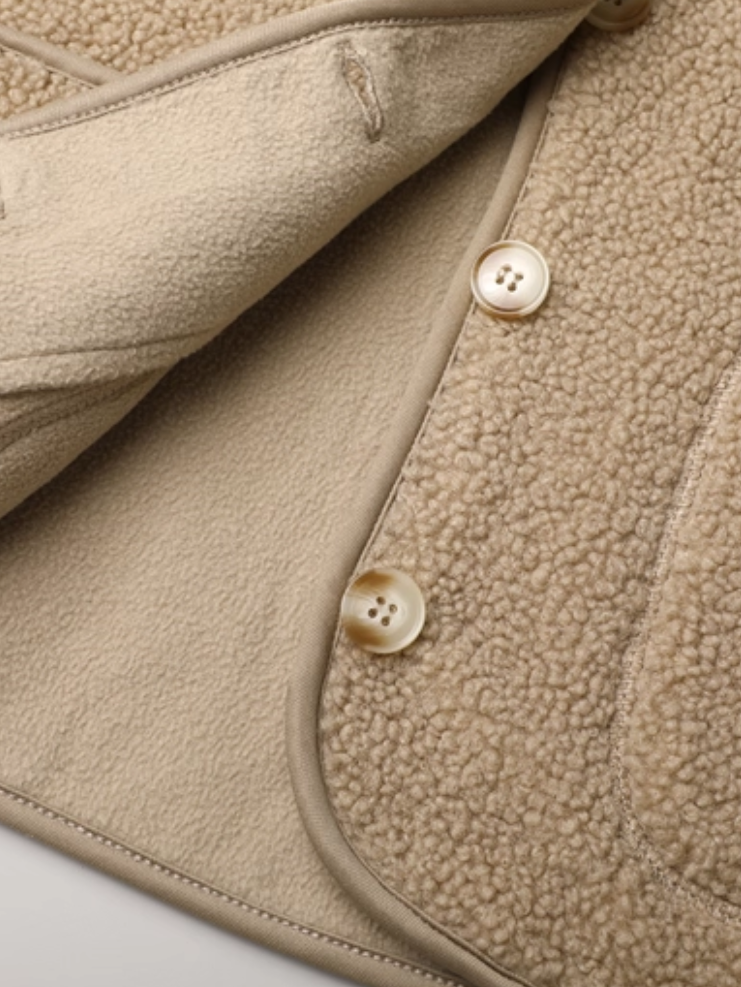 COZY FAUX LAMB FLEECE JACKET