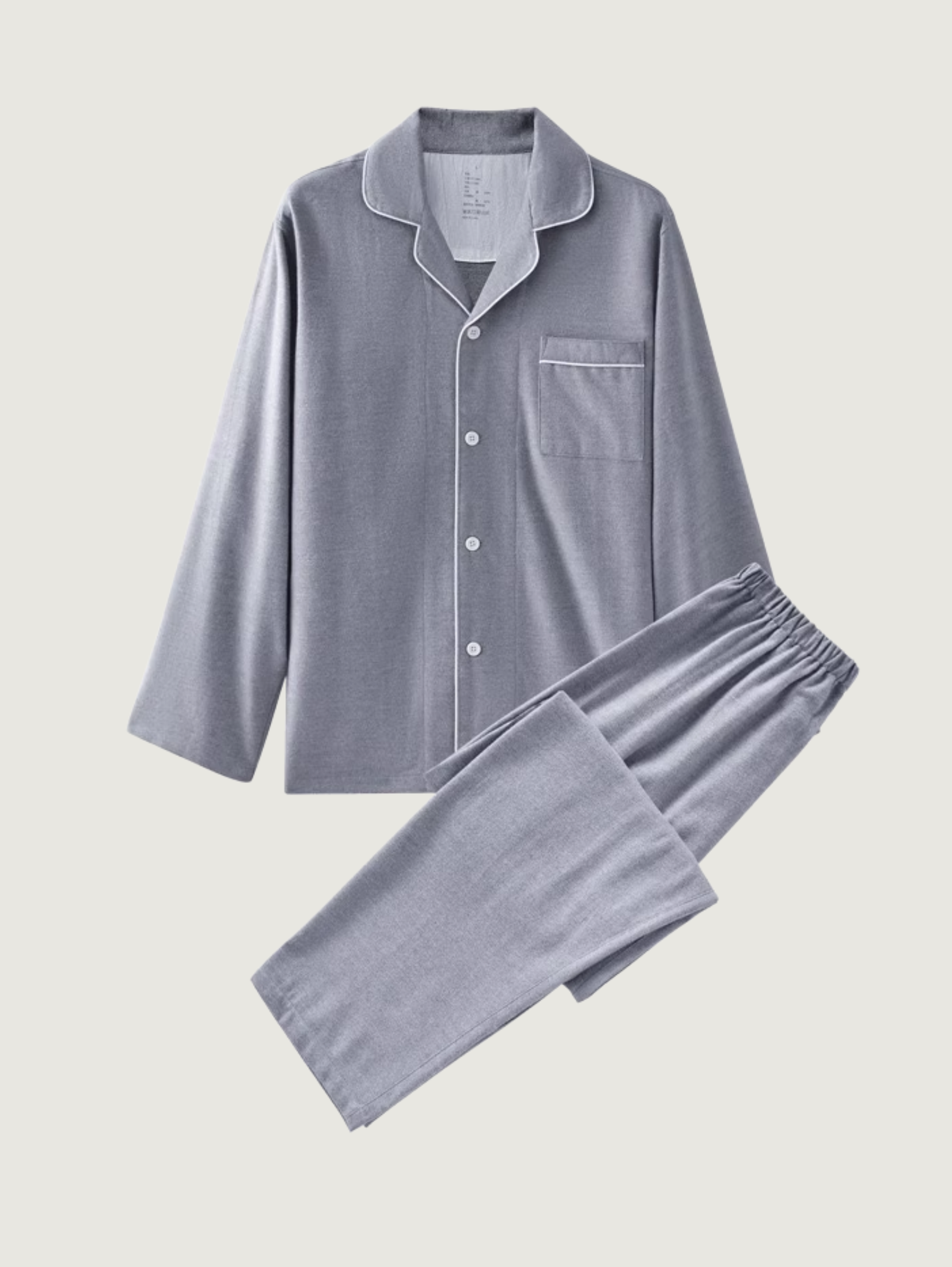 GREY UNISEX PURE COTTON PAJAMA SET
