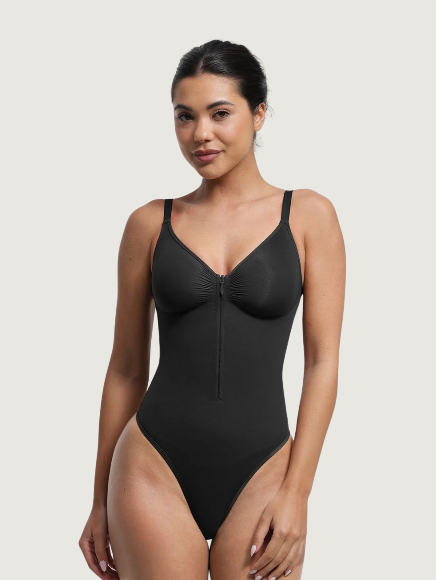 ZIP & SHAPE SEAMLESS BODYSUIT