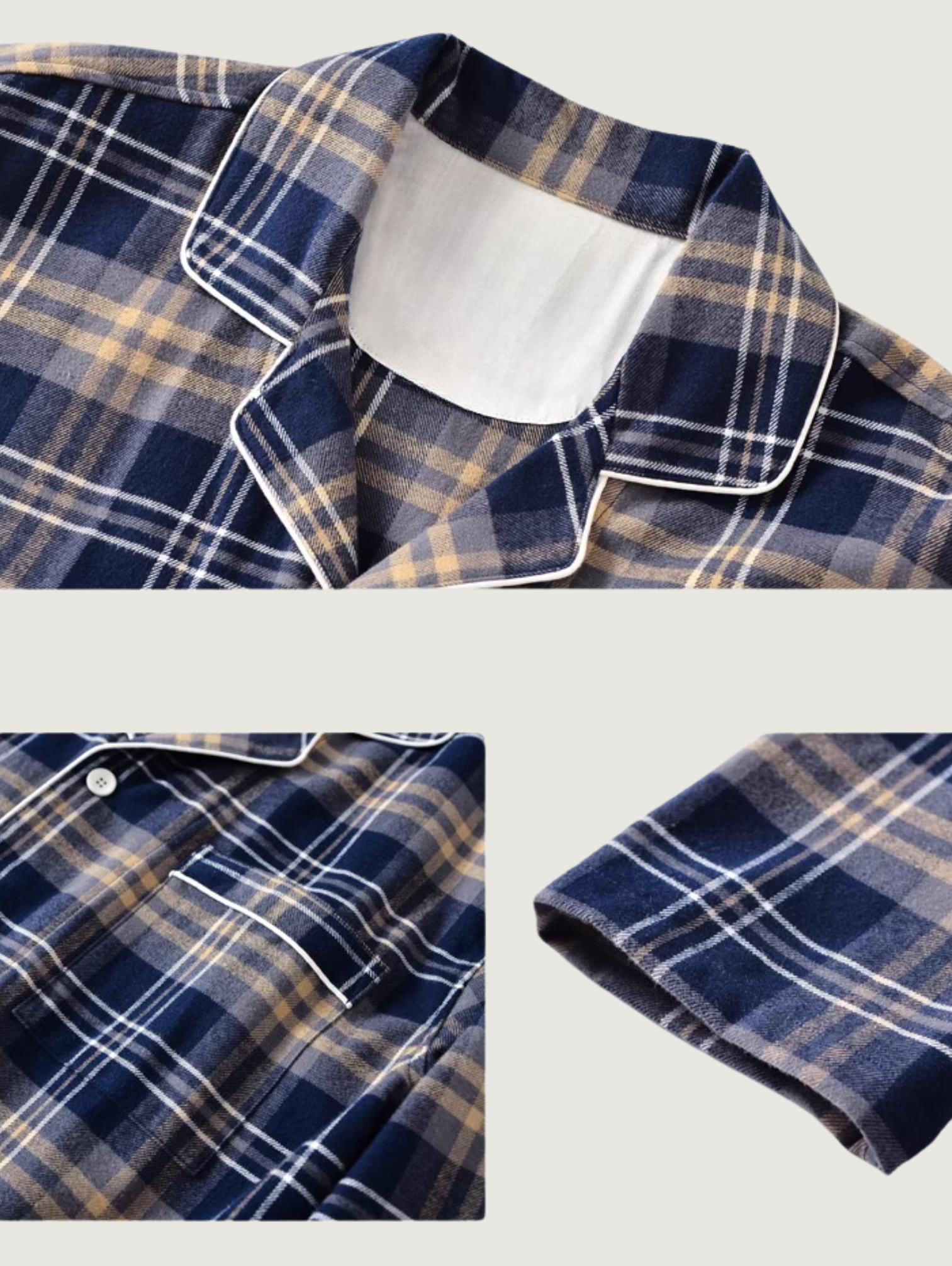 MULTI NAVY UNISEX PURE COTTON PAJAMA SET