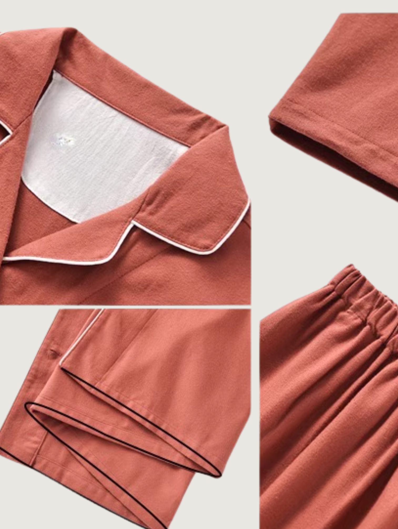 ORANGE UNISEX PURE COTTON PAJAMA SET