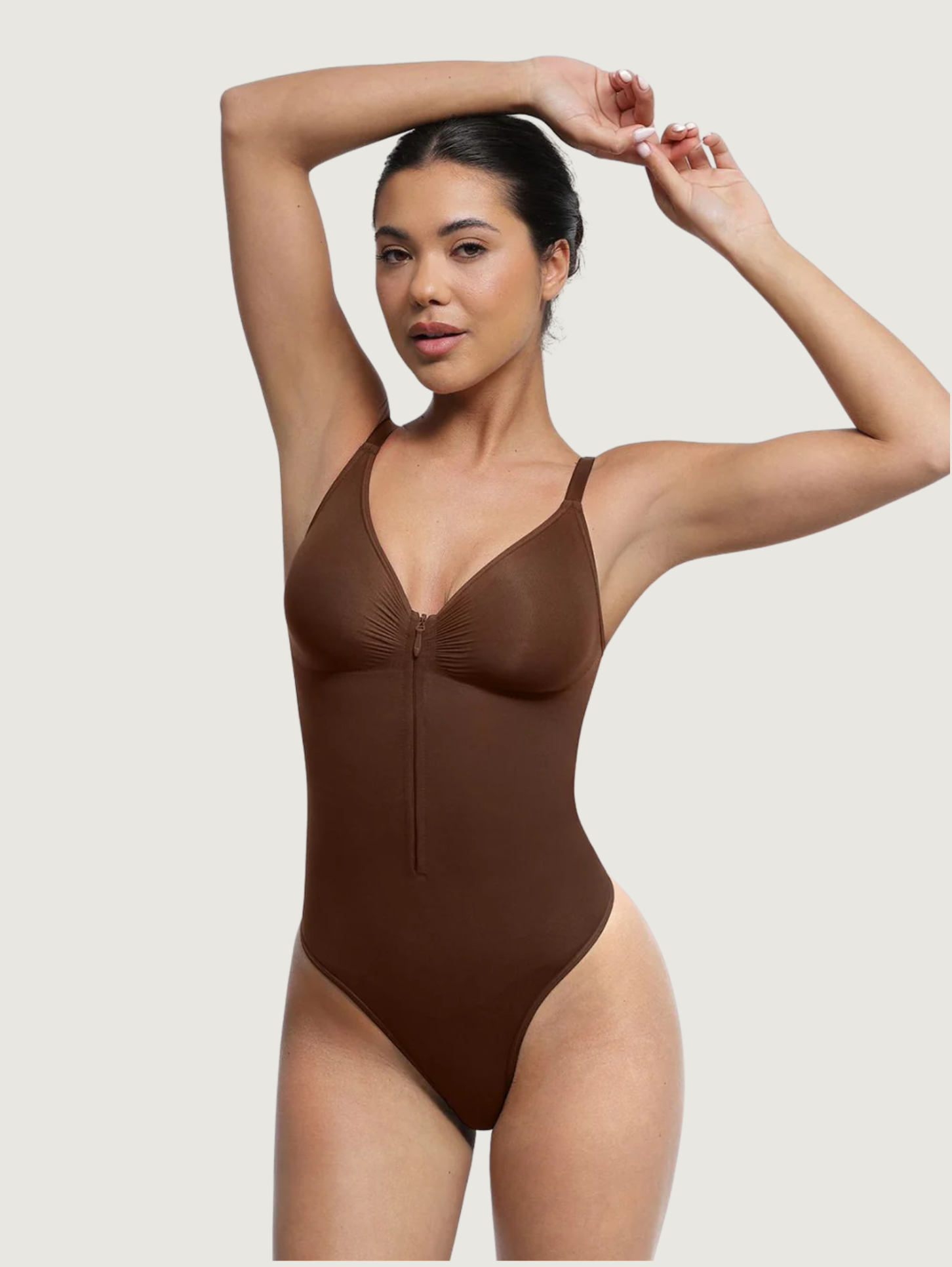 ZIP & SHAPE SEAMLESS BODYSUIT
