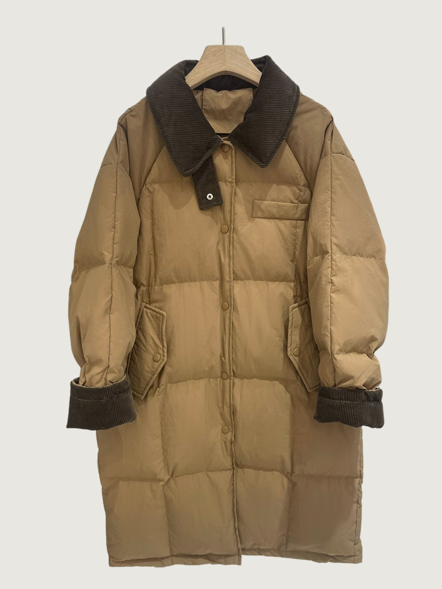 THICKENED PATCHWORK DOWN JACKET