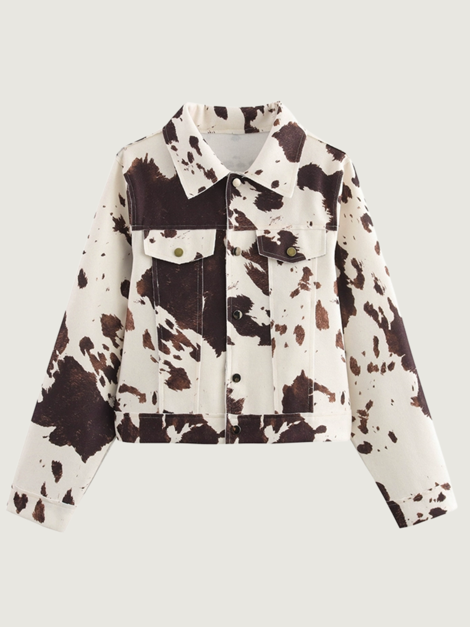 VINTAGE COW PRINT SHORT JACKET