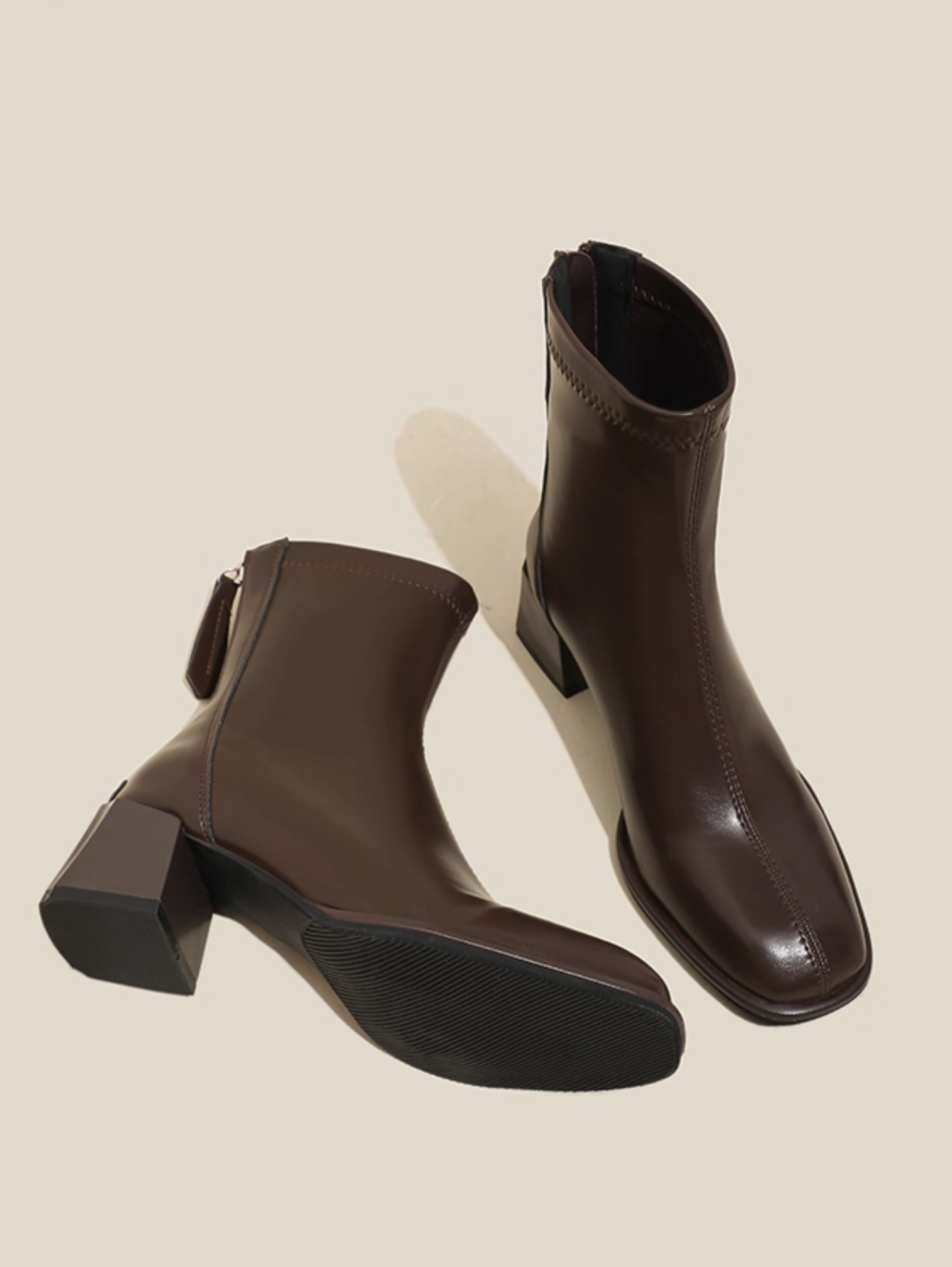 ELEGANT BLOCK HEEL ANKLE BOOTS