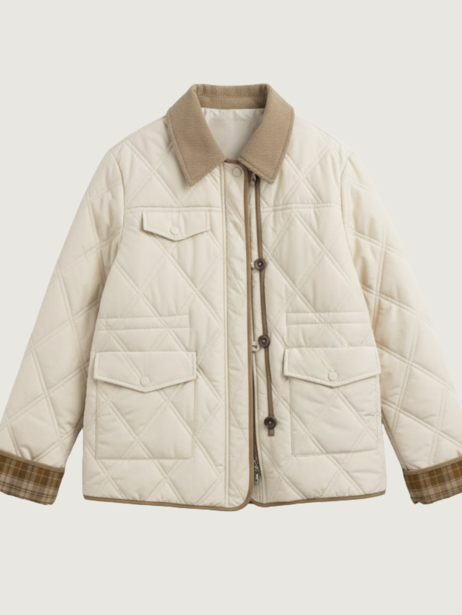 LAPEL PADDED QUILTED JACKET