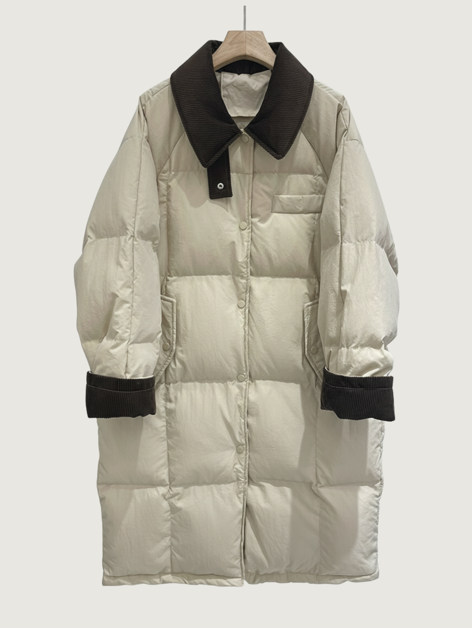 THICKENED PATCHWORK DOWN JACKET