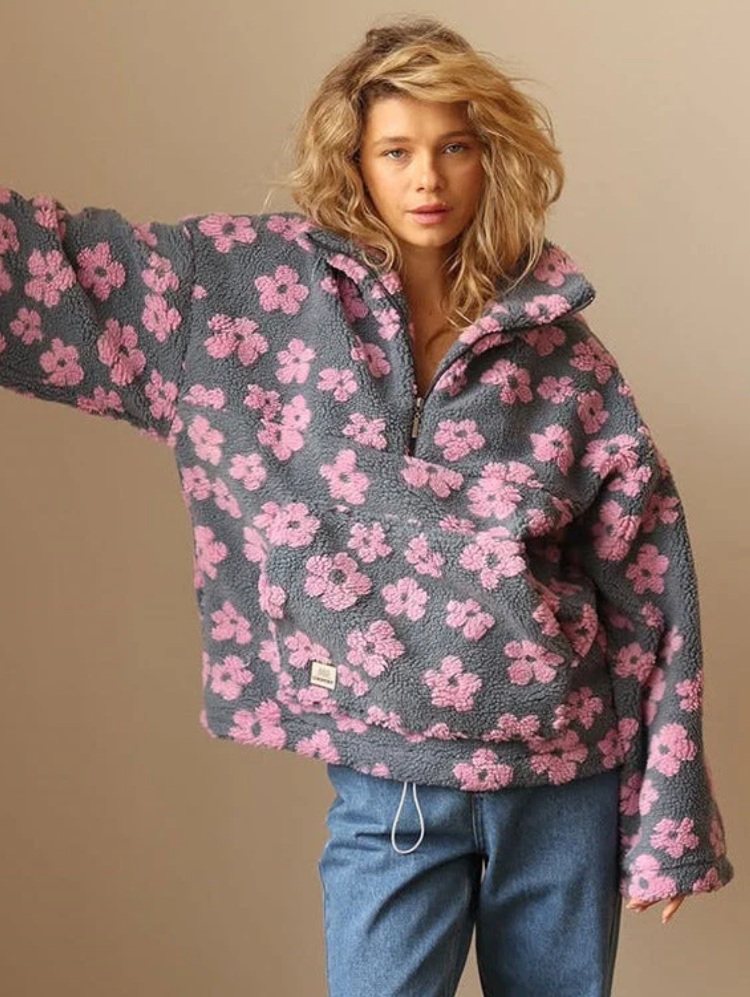 DAISY | FURRY ZIP PULLOVER