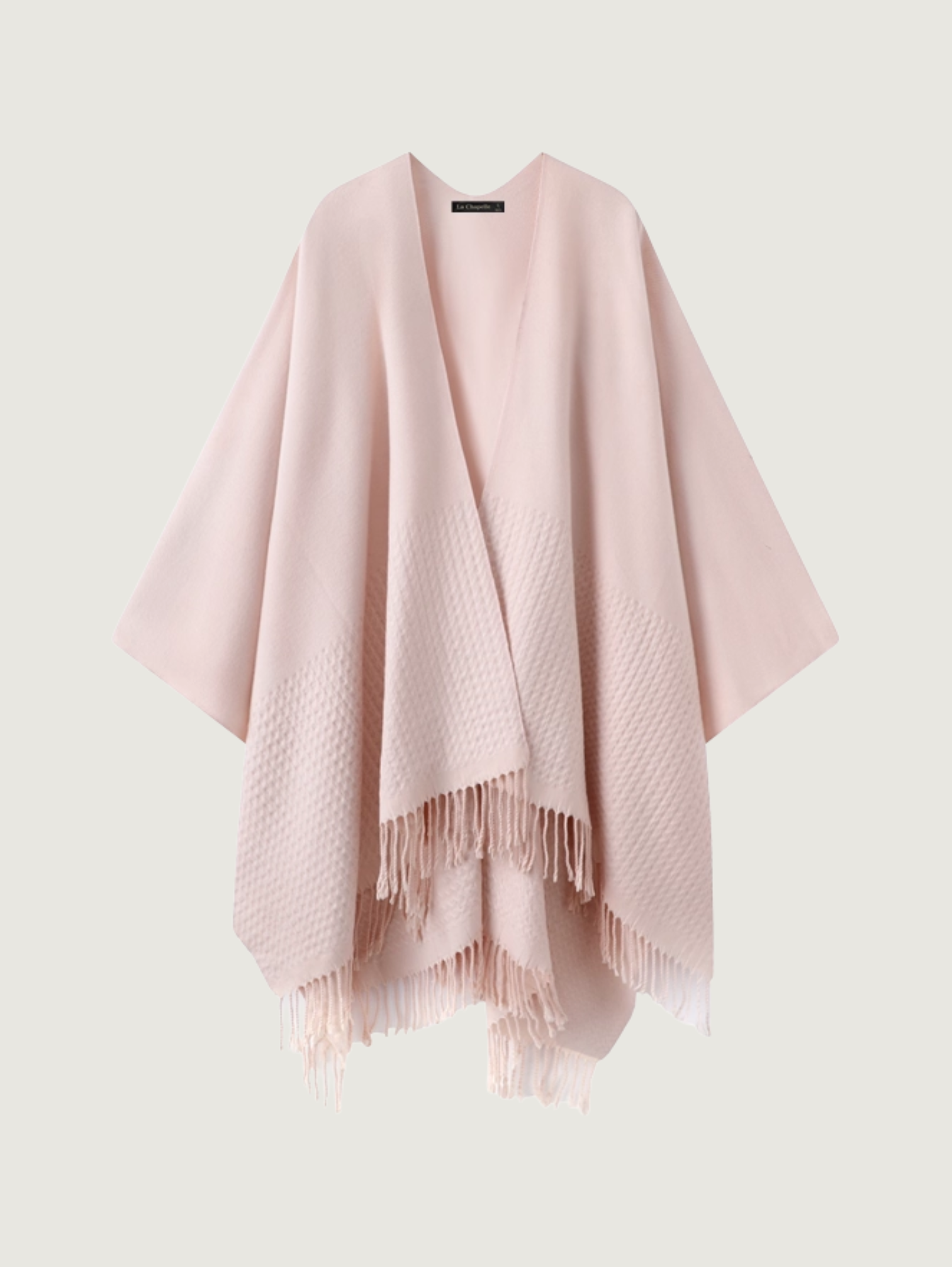 LUXURY FRINGED KNIT SHAWL CAPE SCARF