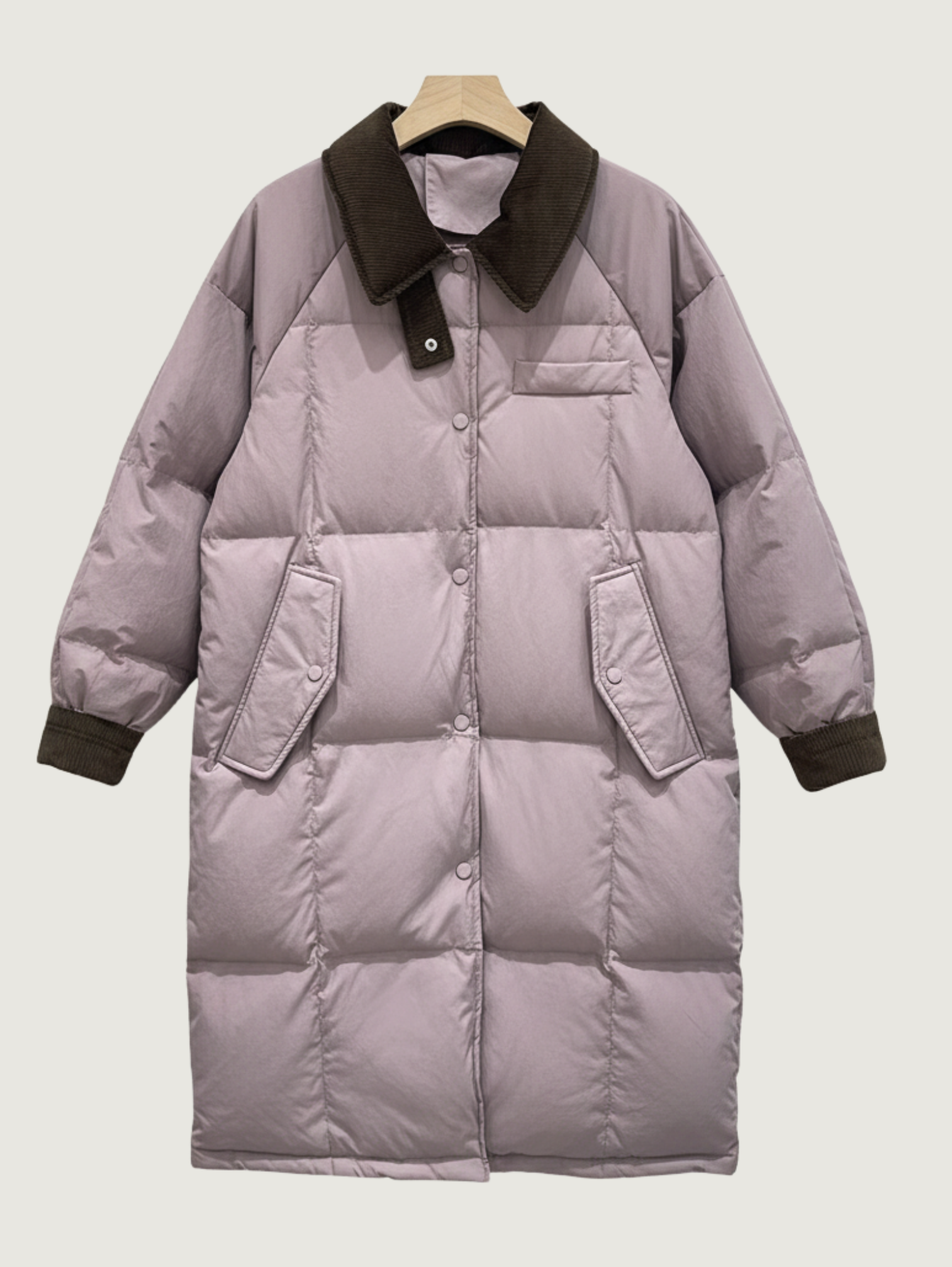 THICKENED PATCHWORK DOWN JACKET