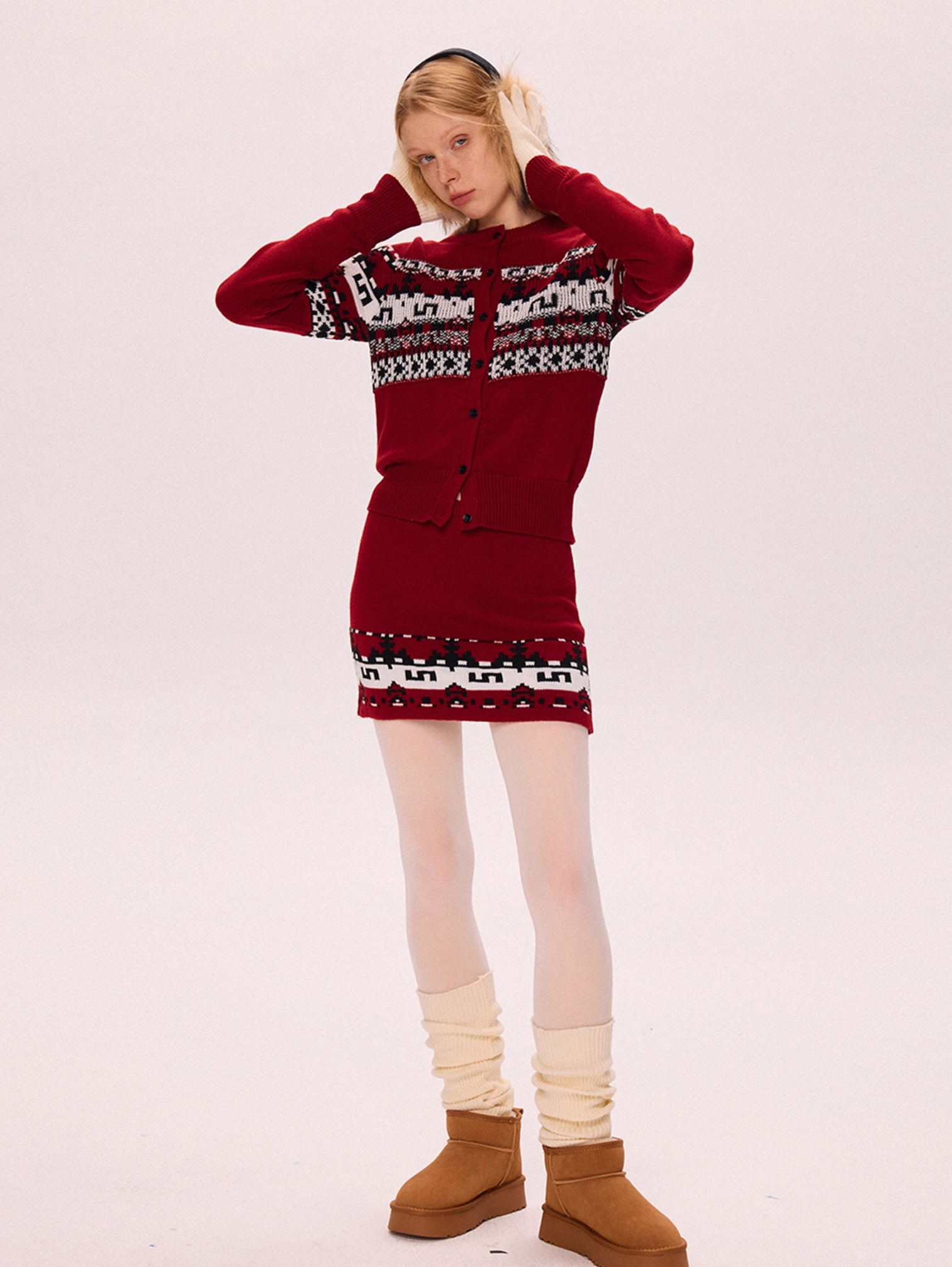 JACQUARD KNIT CARDIGAN