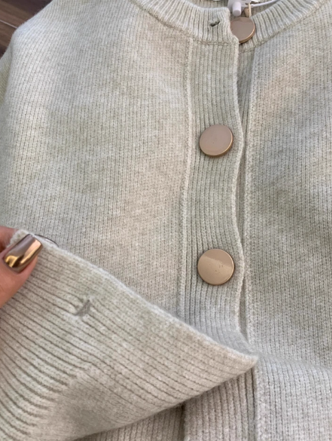 CASUAL LOOSE COLOR-BLOCK SWEATER CARDIGAN