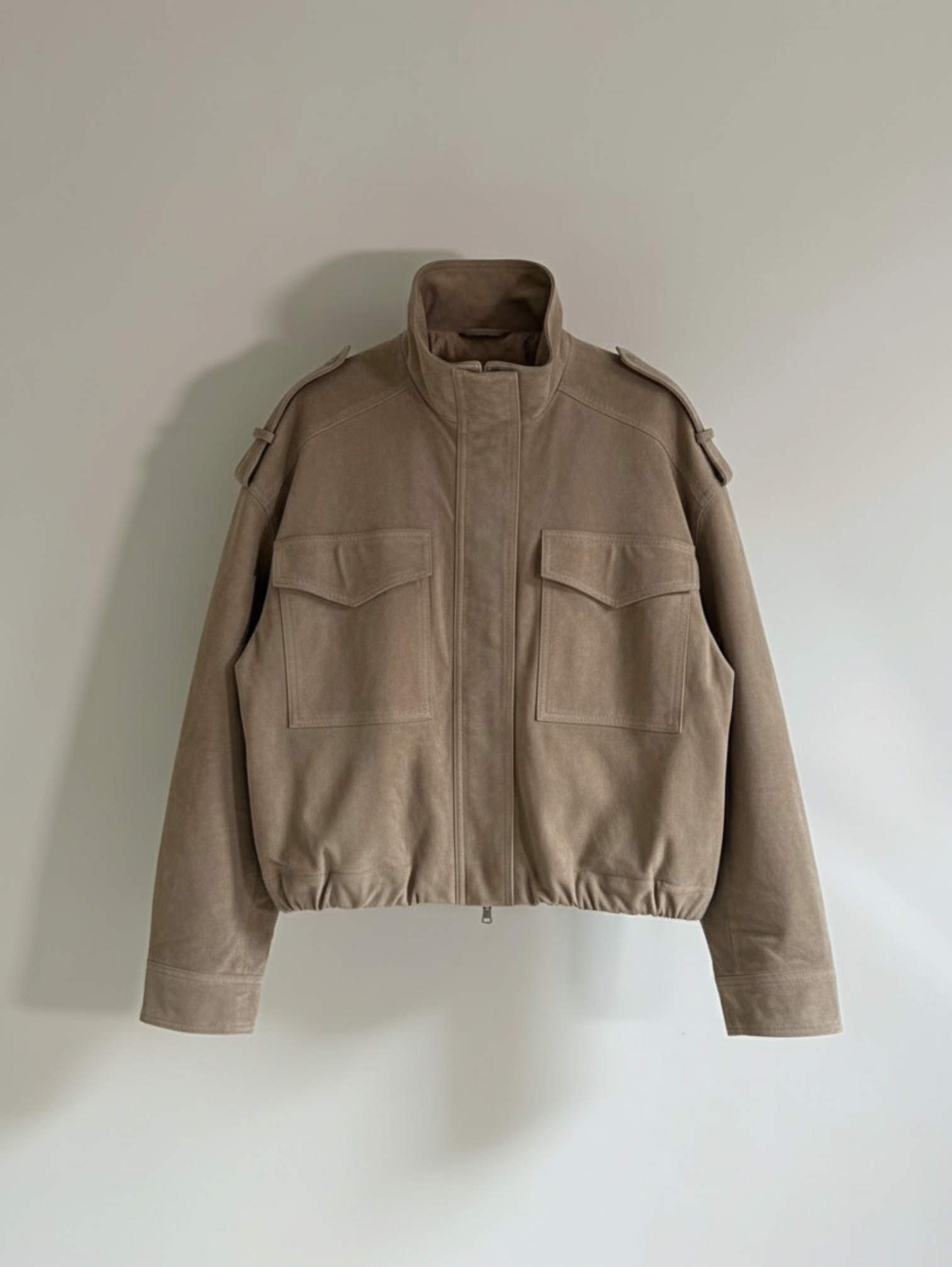 SUEDE TEXTURE BOMBER JACKET