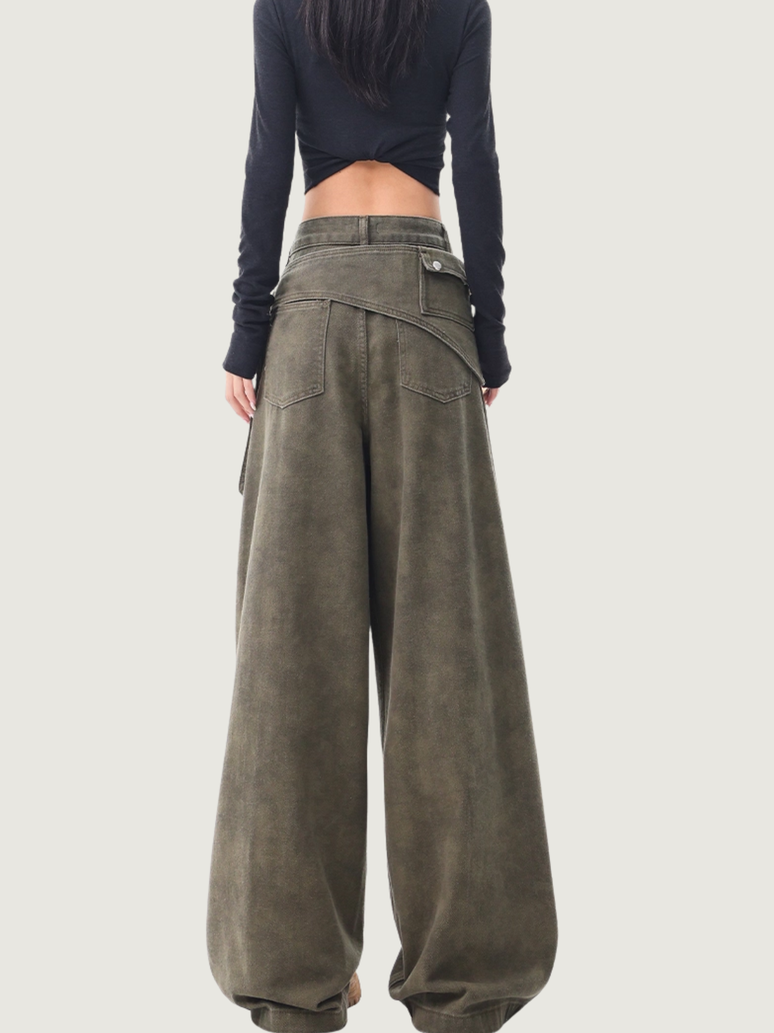 AMERICAN VINTAGE GREEN FLARED JEANS