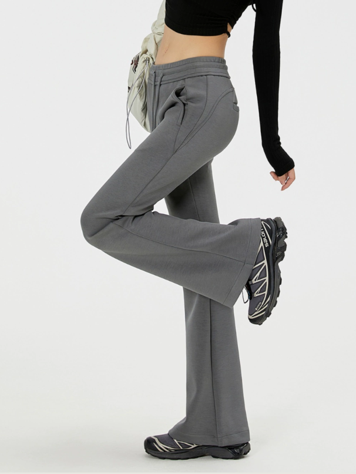 CASUAL RETRO FLARED TROUSERS
