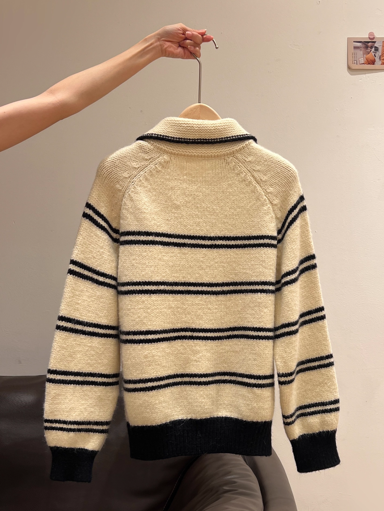 FAIR ISLE STRIPE HALF-ZIP SWEATER