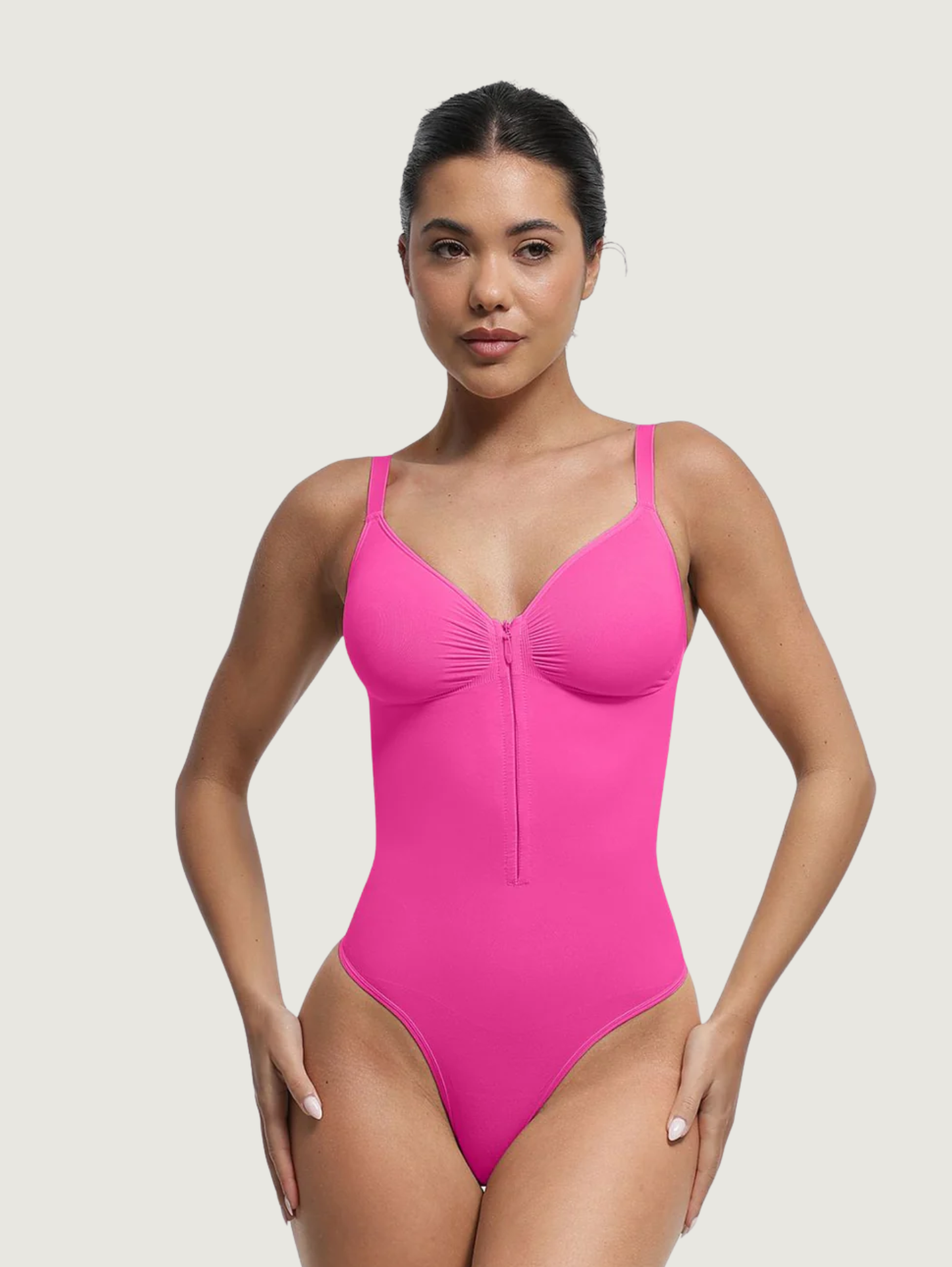 ZIP & SHAPE SEAMLESS BODYSUIT