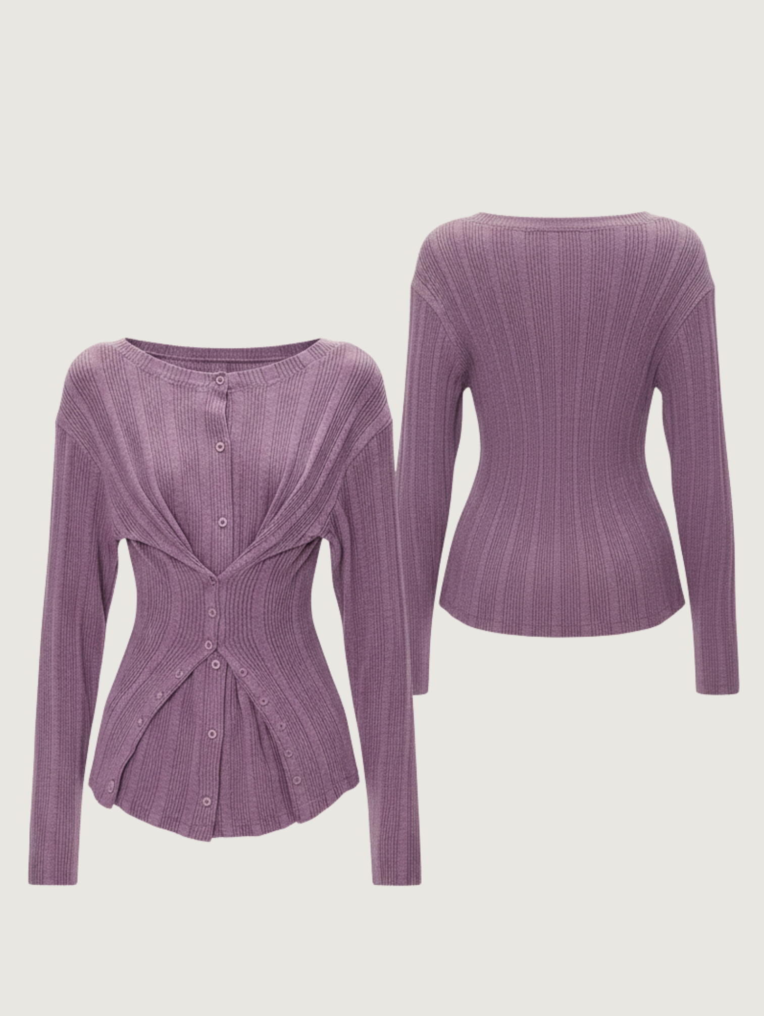 DOUBLE-BREASTED SLIM FLEECE