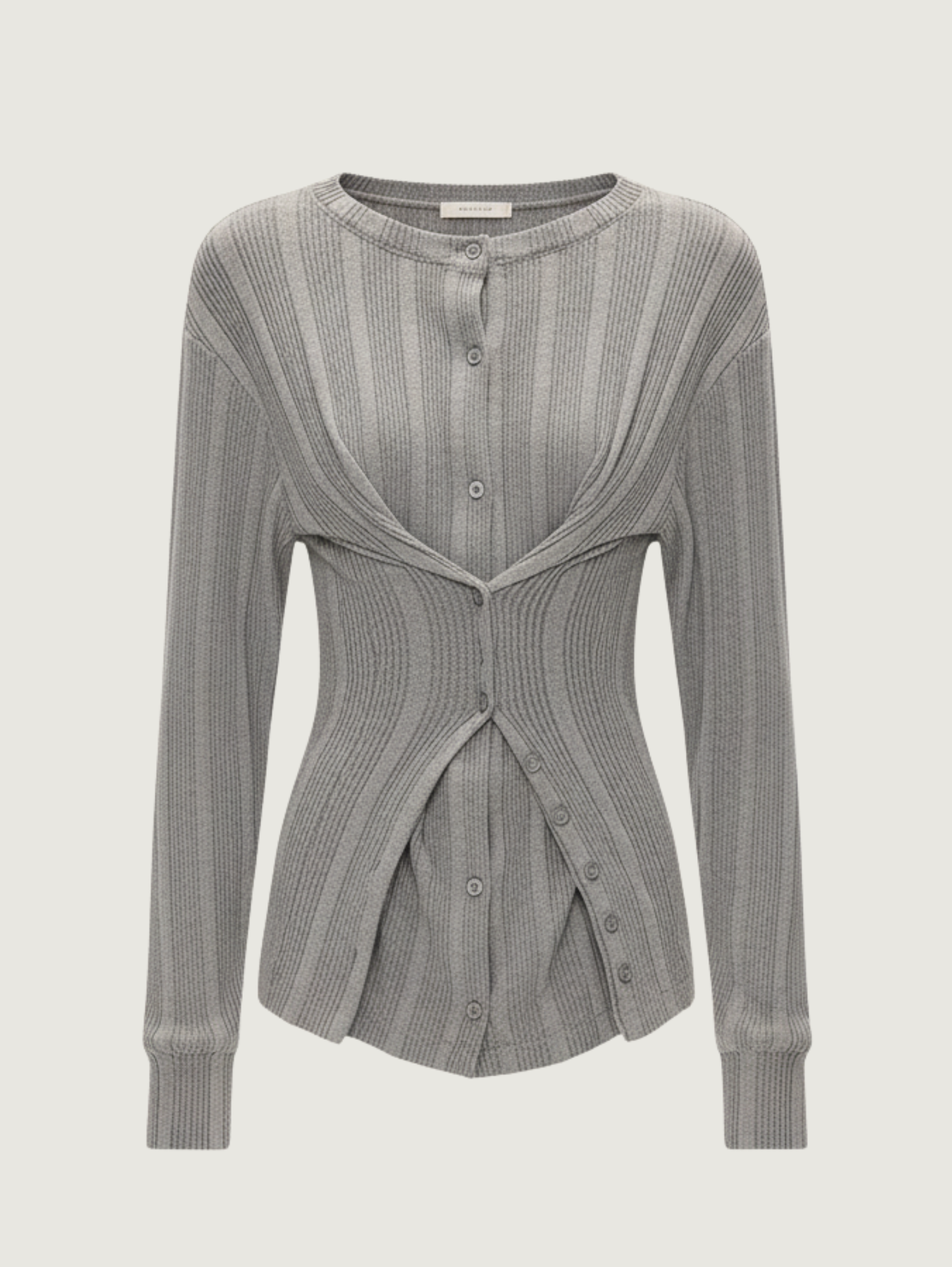 DOUBLE-BREASTED SLIM FLEECE