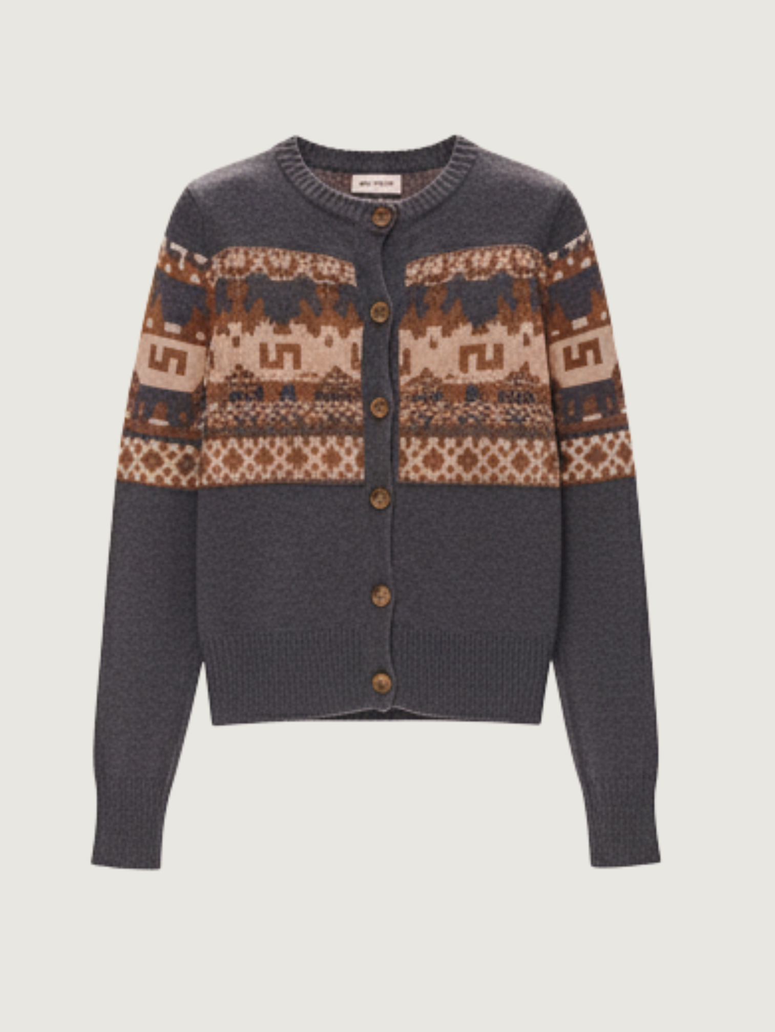 JACQUARD KNIT CARDIGAN