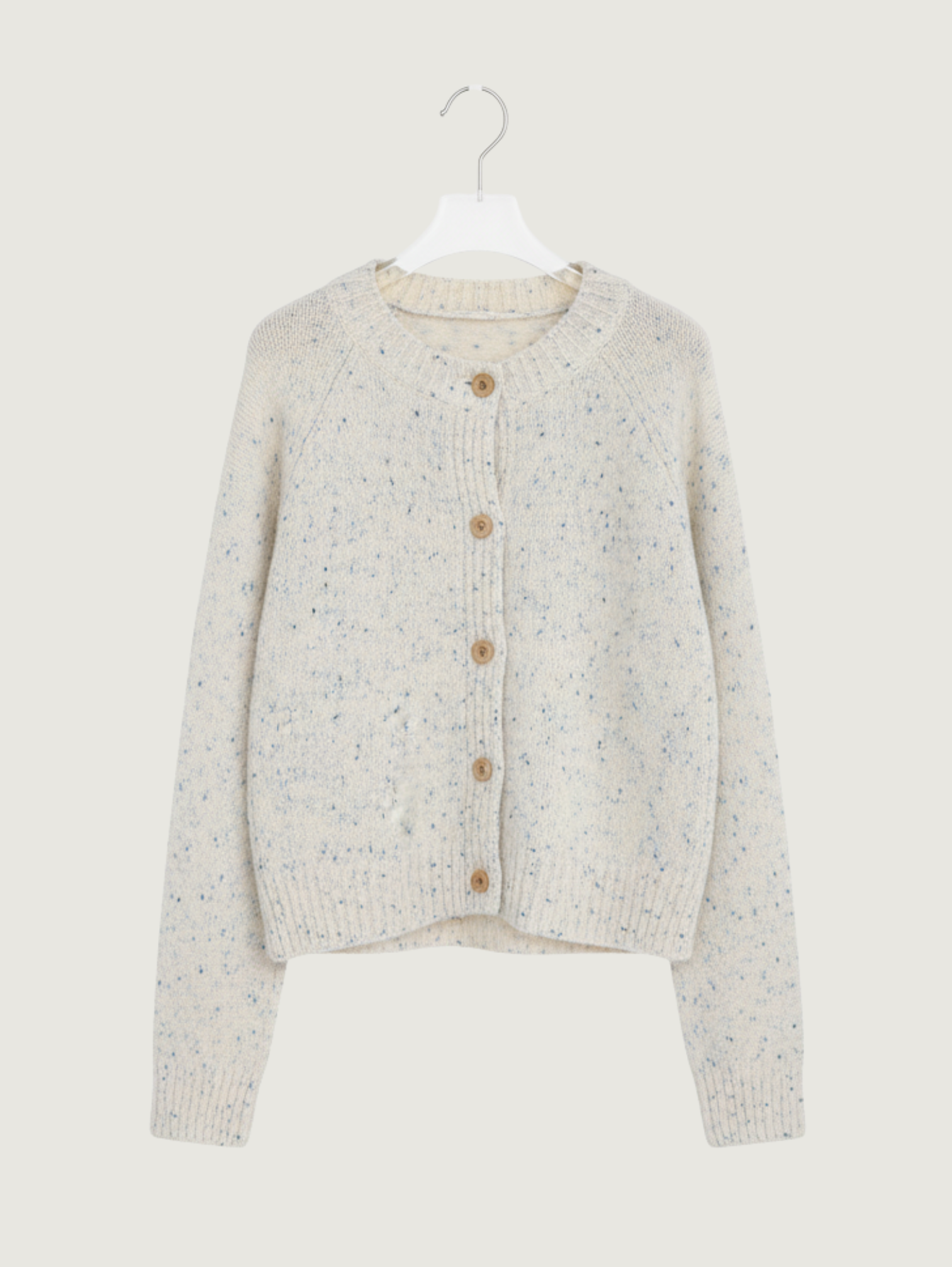 RACCOON FUZZY KNIT CARDIGAN