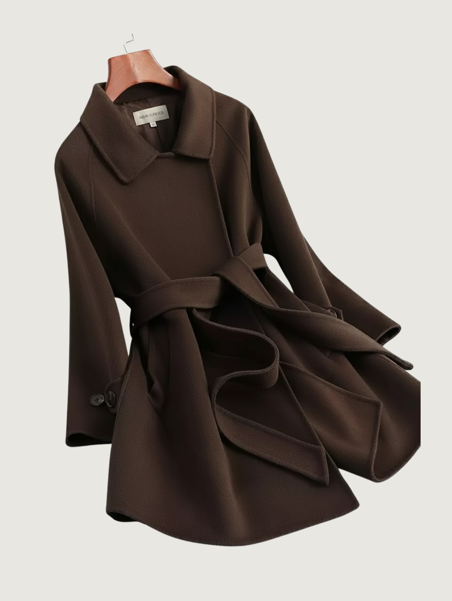 SHORT DOUBLE-FACED CASHMERE COAT