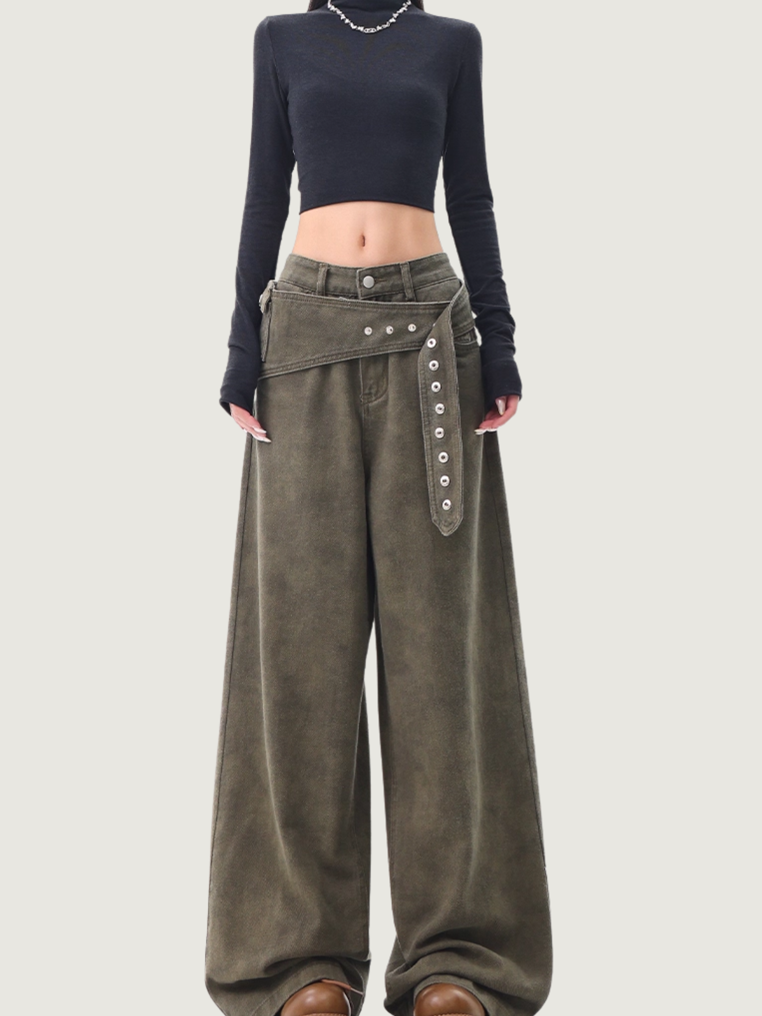 AMERICAN VINTAGE GREEN FLARED JEANS