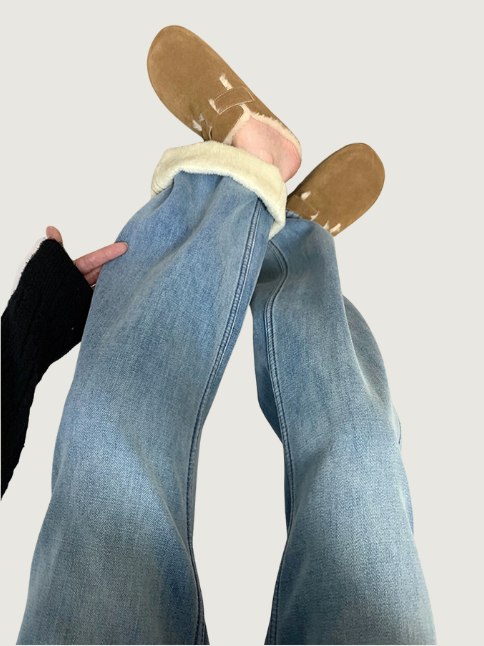 FLEECE LINED VINTAGE JEANS