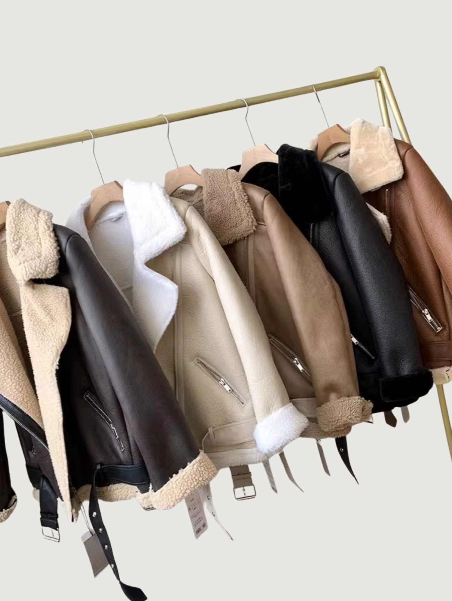 WINTER LAMB WOOL SHEARLING BIKER JACKET