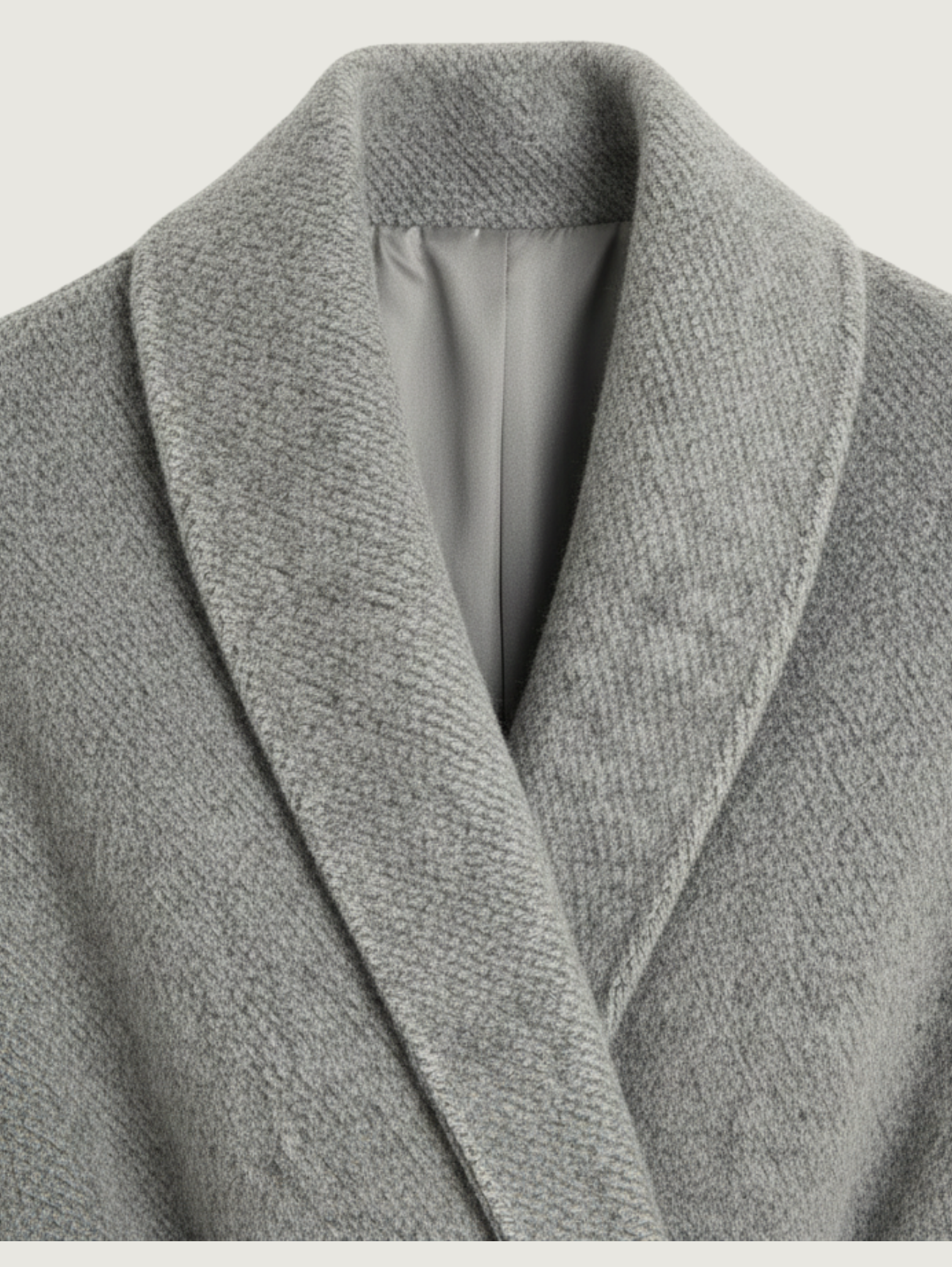 LUXURY DOUBLE-FACED CASHMERE JACKET WITH FOX FUR TRIM