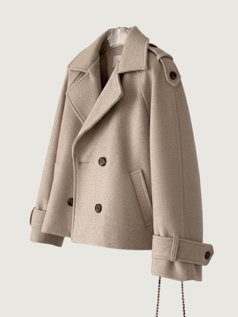 RETRO WOLLEN SUIT COLLAR JACKET