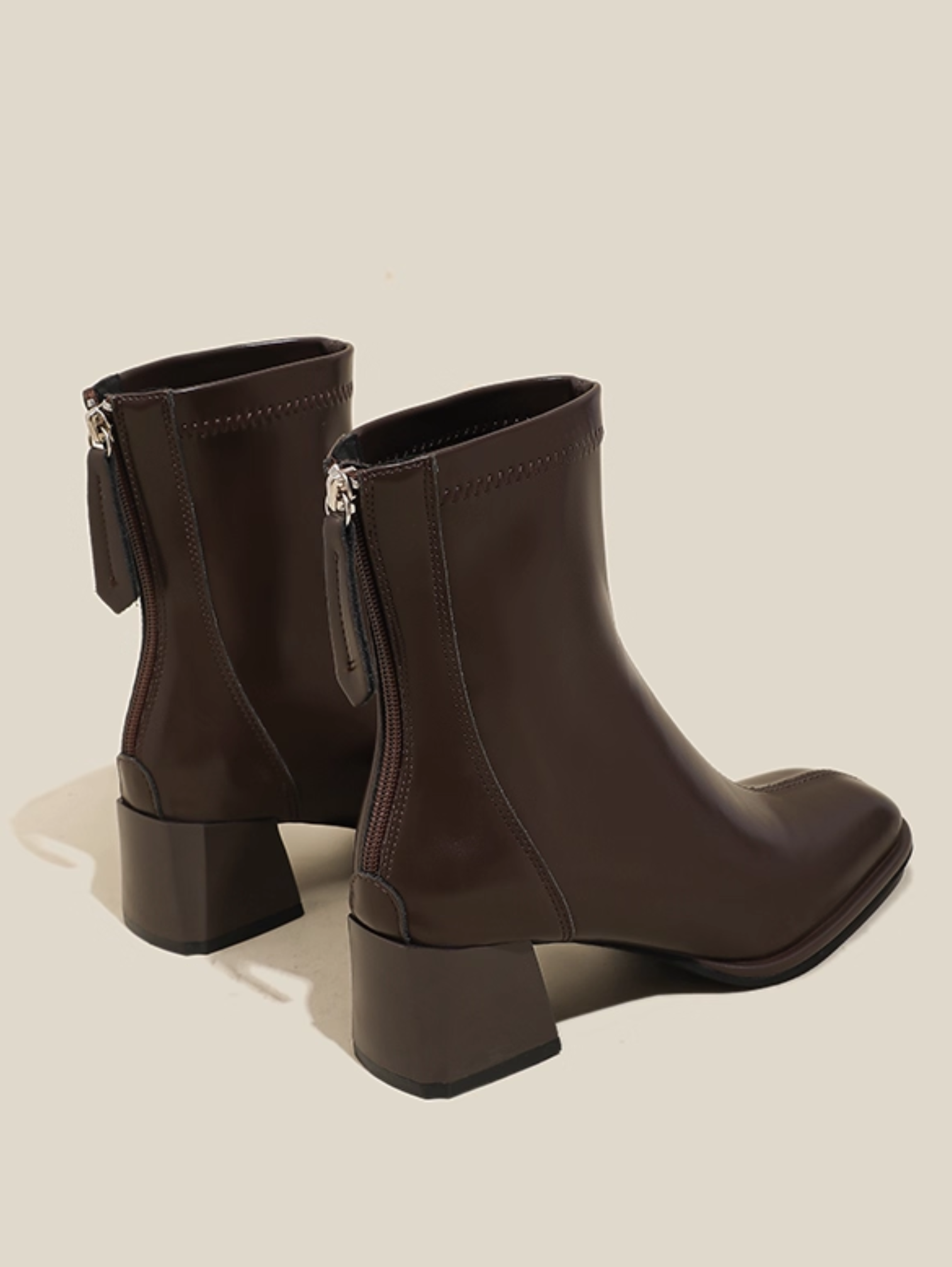 ELEGANT BLOCK HEEL ANKLE BOOTS