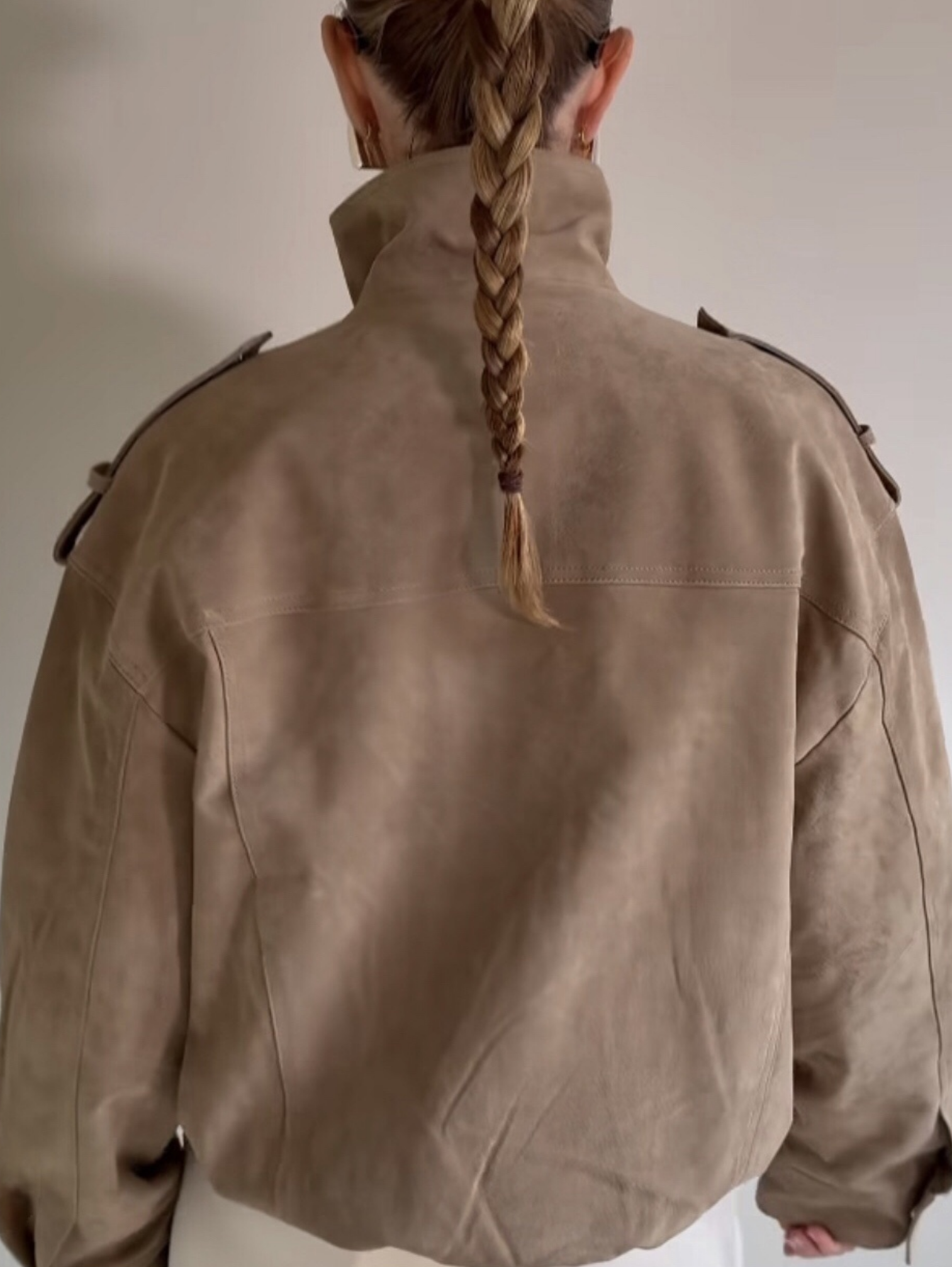 SUEDE TEXTURE BOMBER JACKET