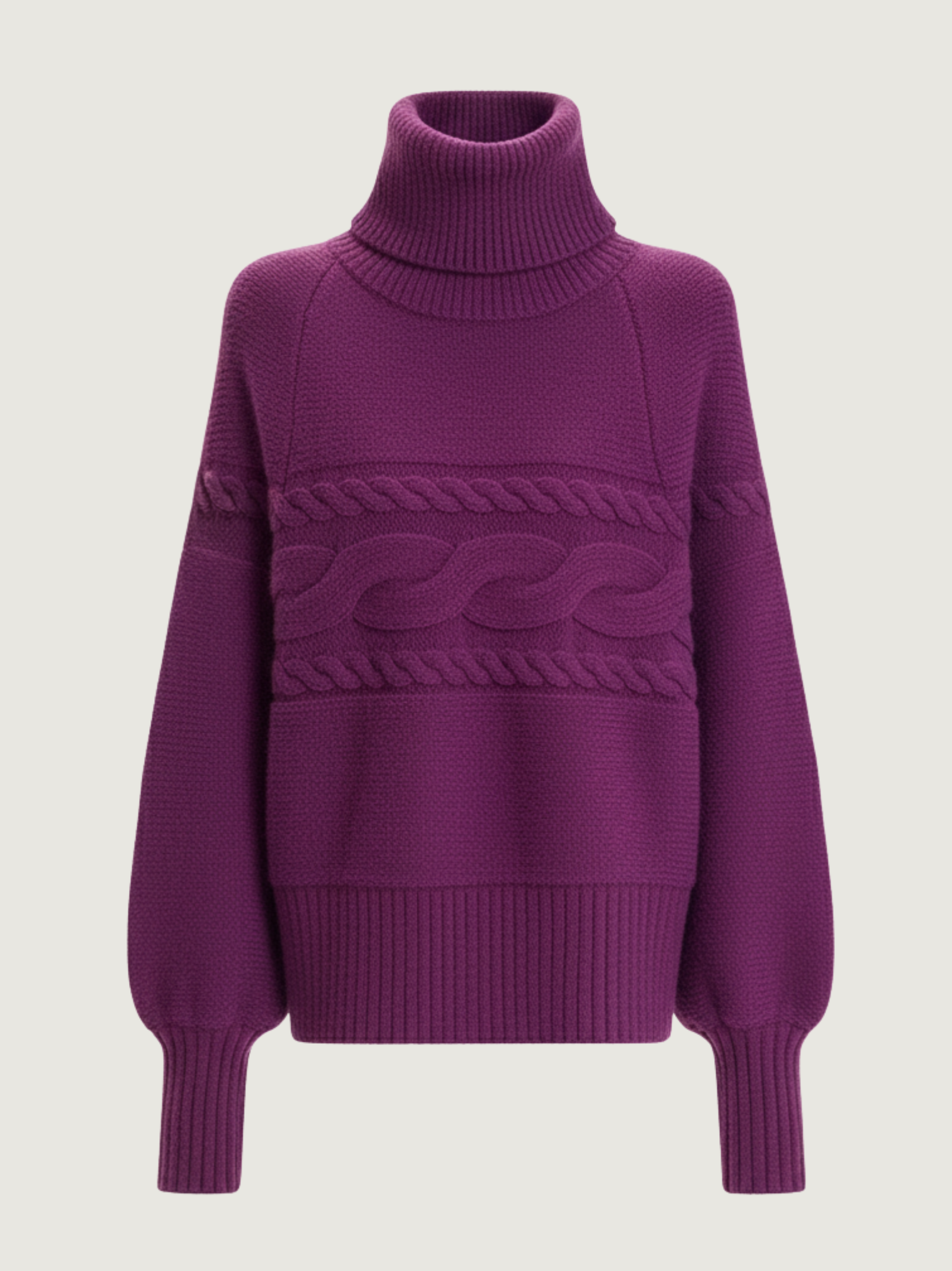 PURPLE TURTLENECK SWEATER