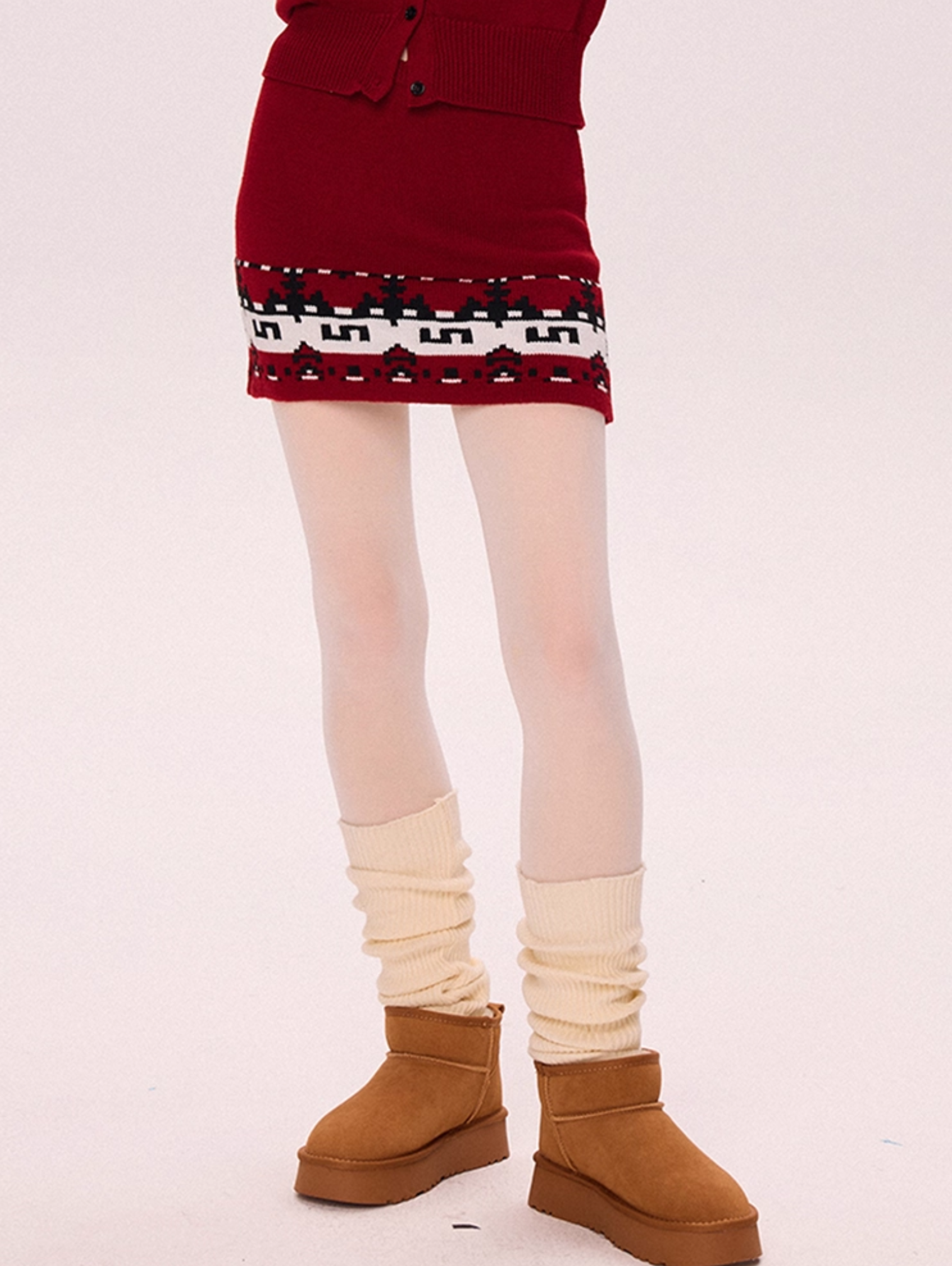 ELEGANT JACQUARD MINI SKIRT