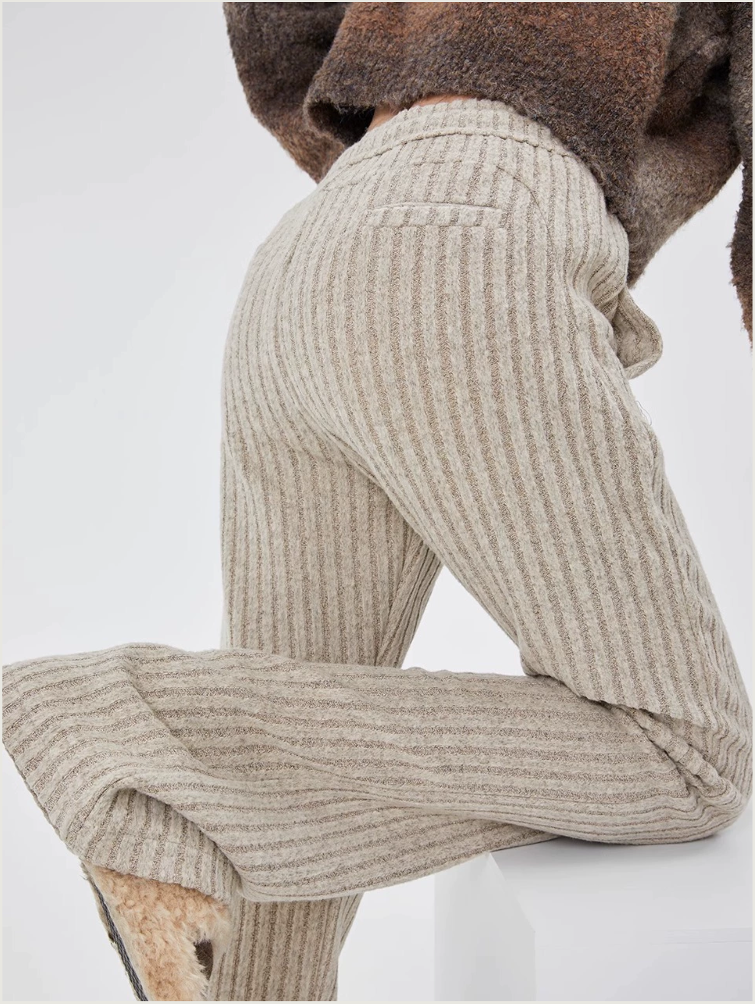 CASUAL RETRO FLARED TROUSERS