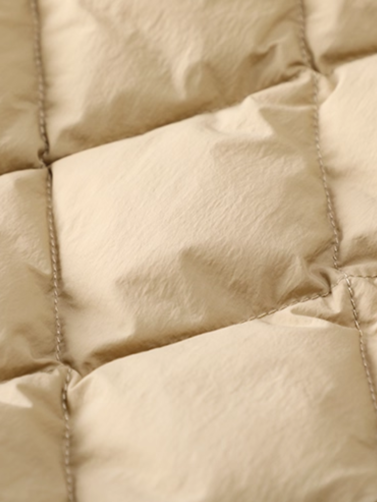 CONTRAST COLLAR MID-LENGTH QUILTED COAT