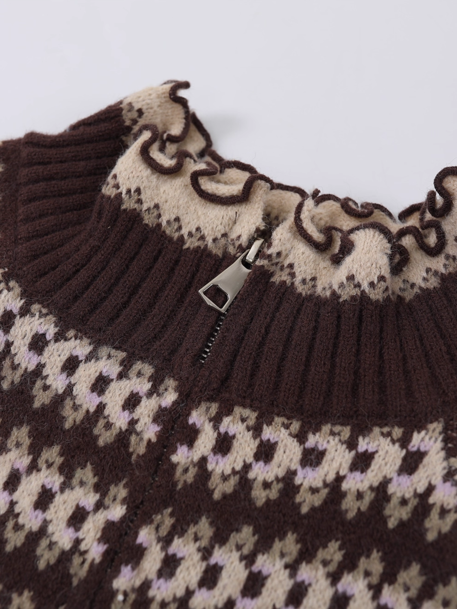 FAIRY ISLE ZIP KNIT CARDIGAN