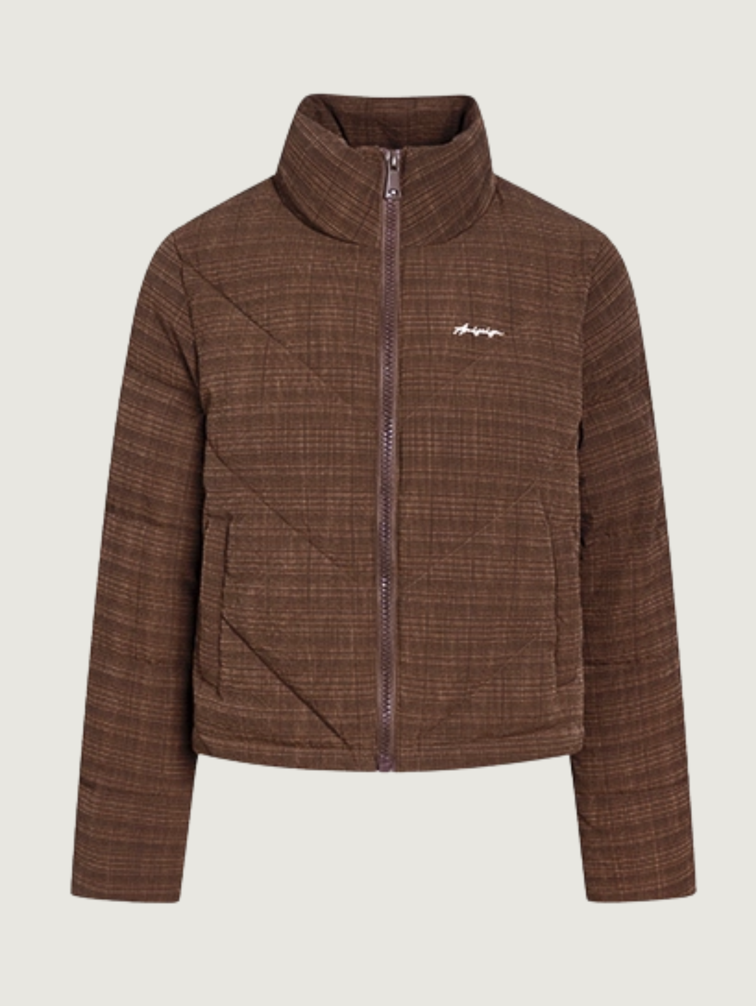 QUILTED STAND COLLAR JACKET