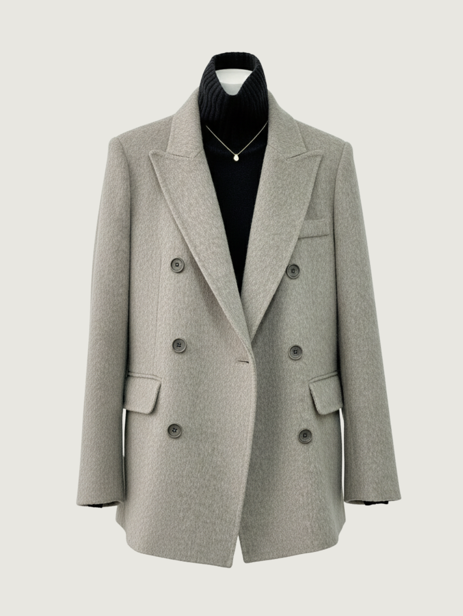 AUTUMN WINTER WOOL CASHMERE BLAZER