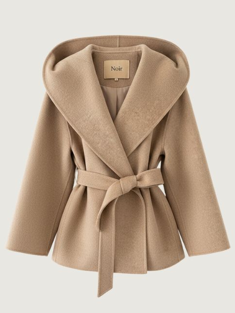 VERSATILE FRENCH STYLE WOOL HOODIE COAT