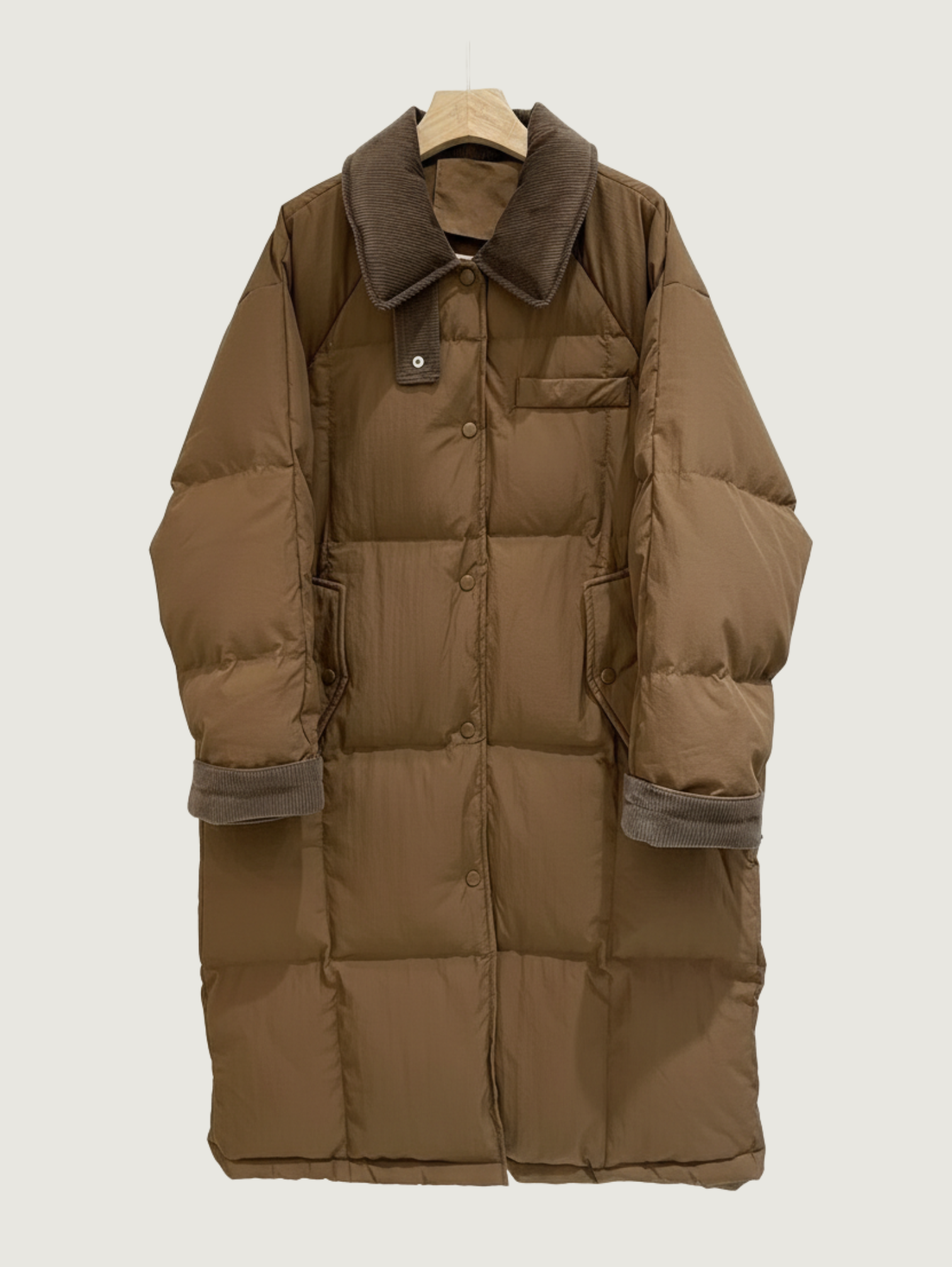 THICKENED PATCHWORK DOWN JACKET