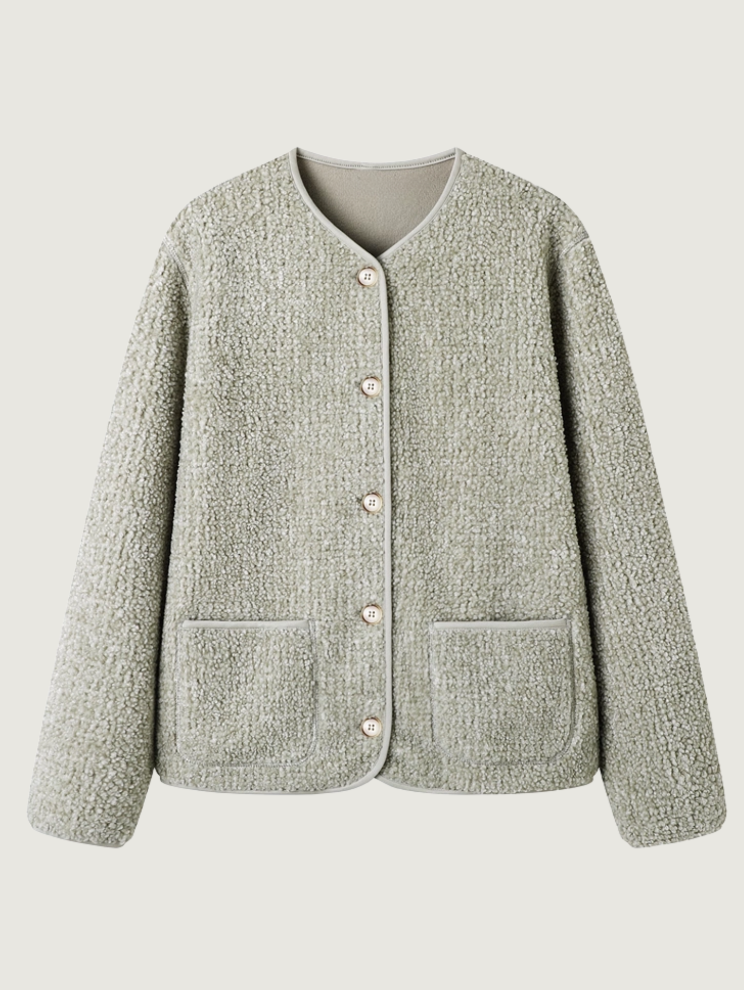 COZY FAUX LAMB FLEECE JACKET