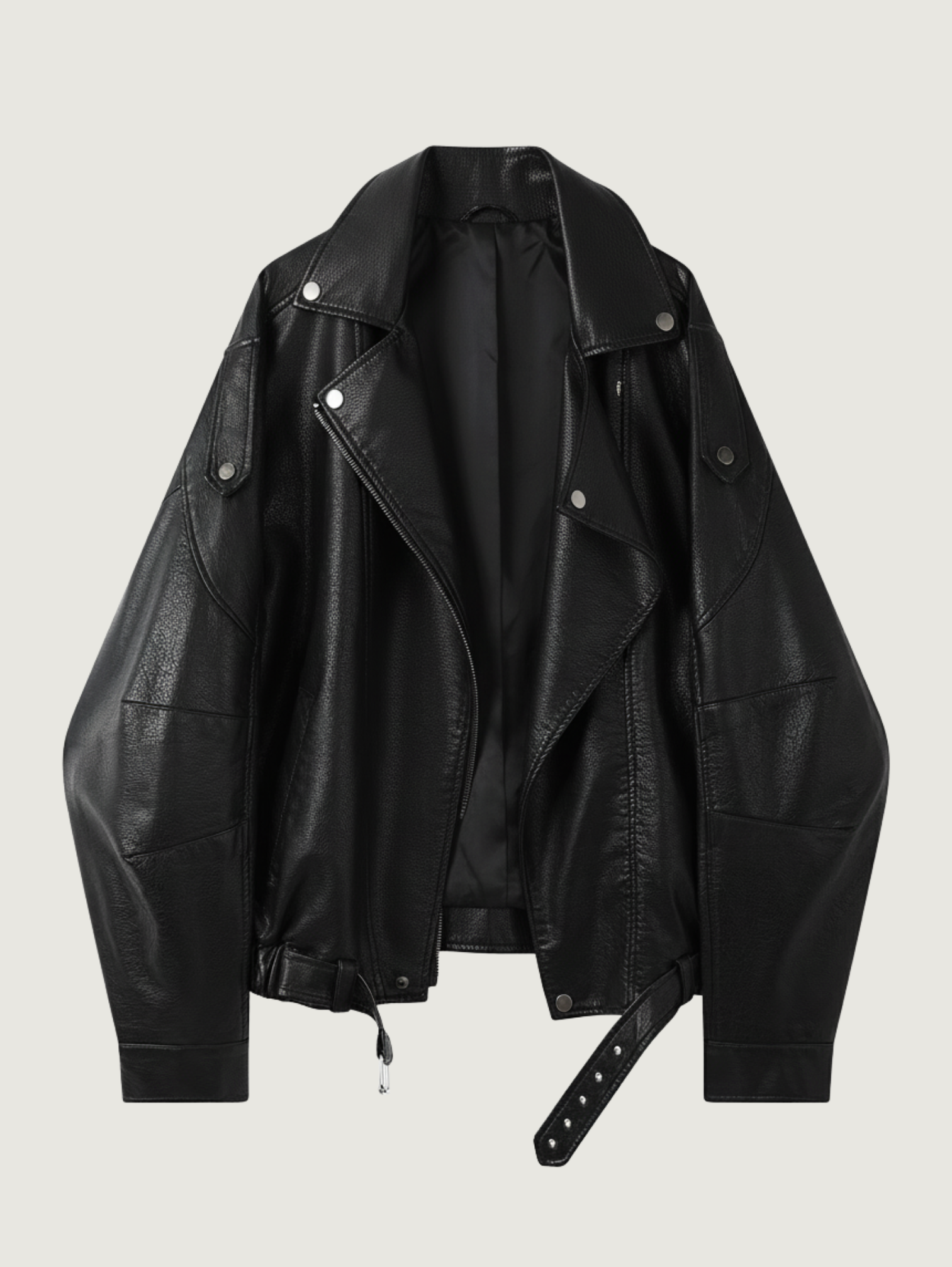 AMERICAN STAND COLLAR LEATHER JACKET