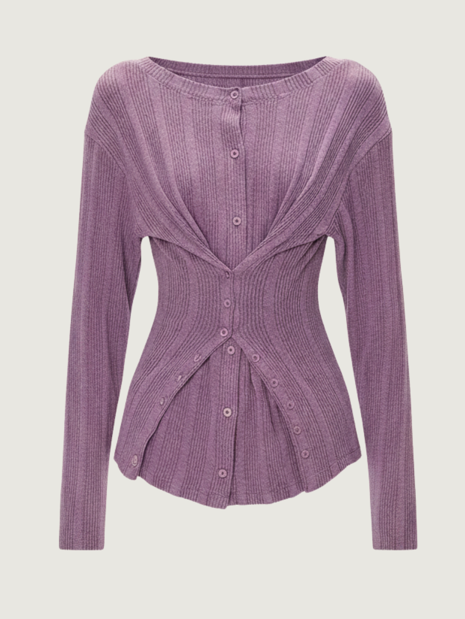 DOUBLE-BREASTED SLIM FLEECE