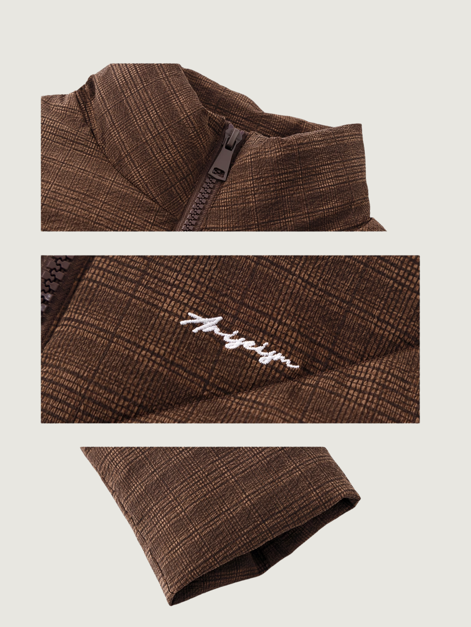 QUILTED STAND COLLAR JACKET