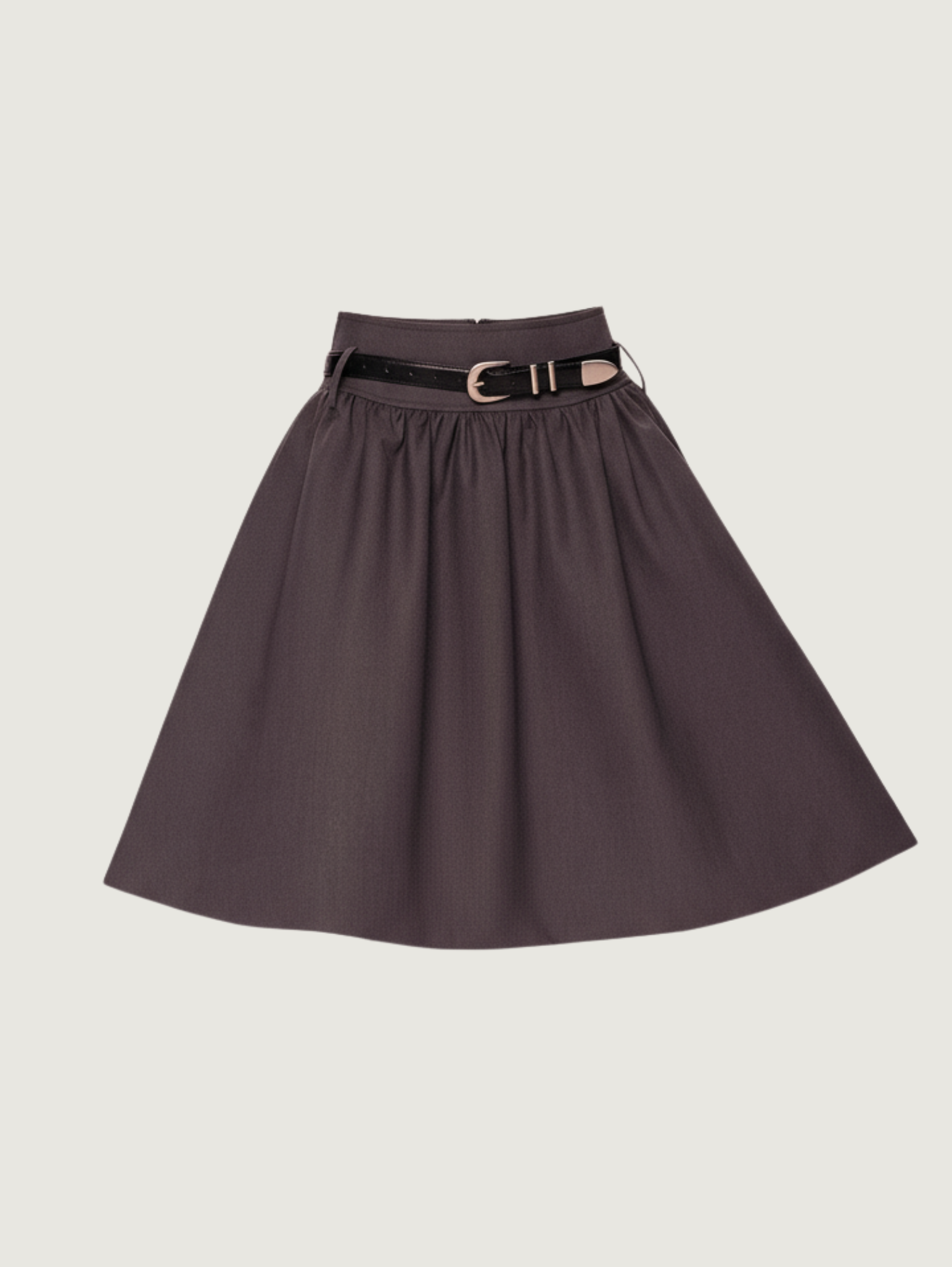 LOW WAIST FLARED PLEATED SKIRT