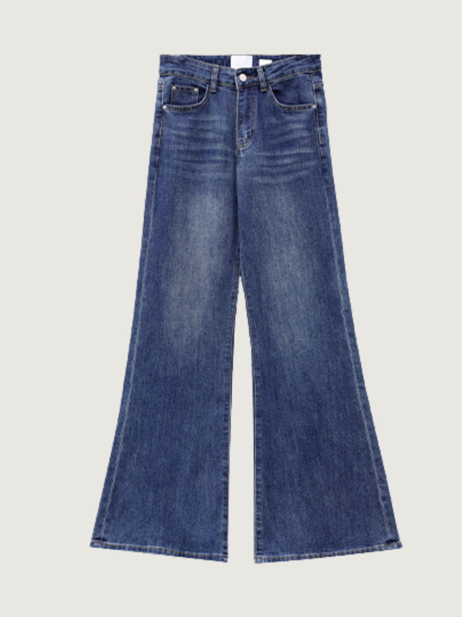 RETRO FLARED HIGH-WAIST JEANS