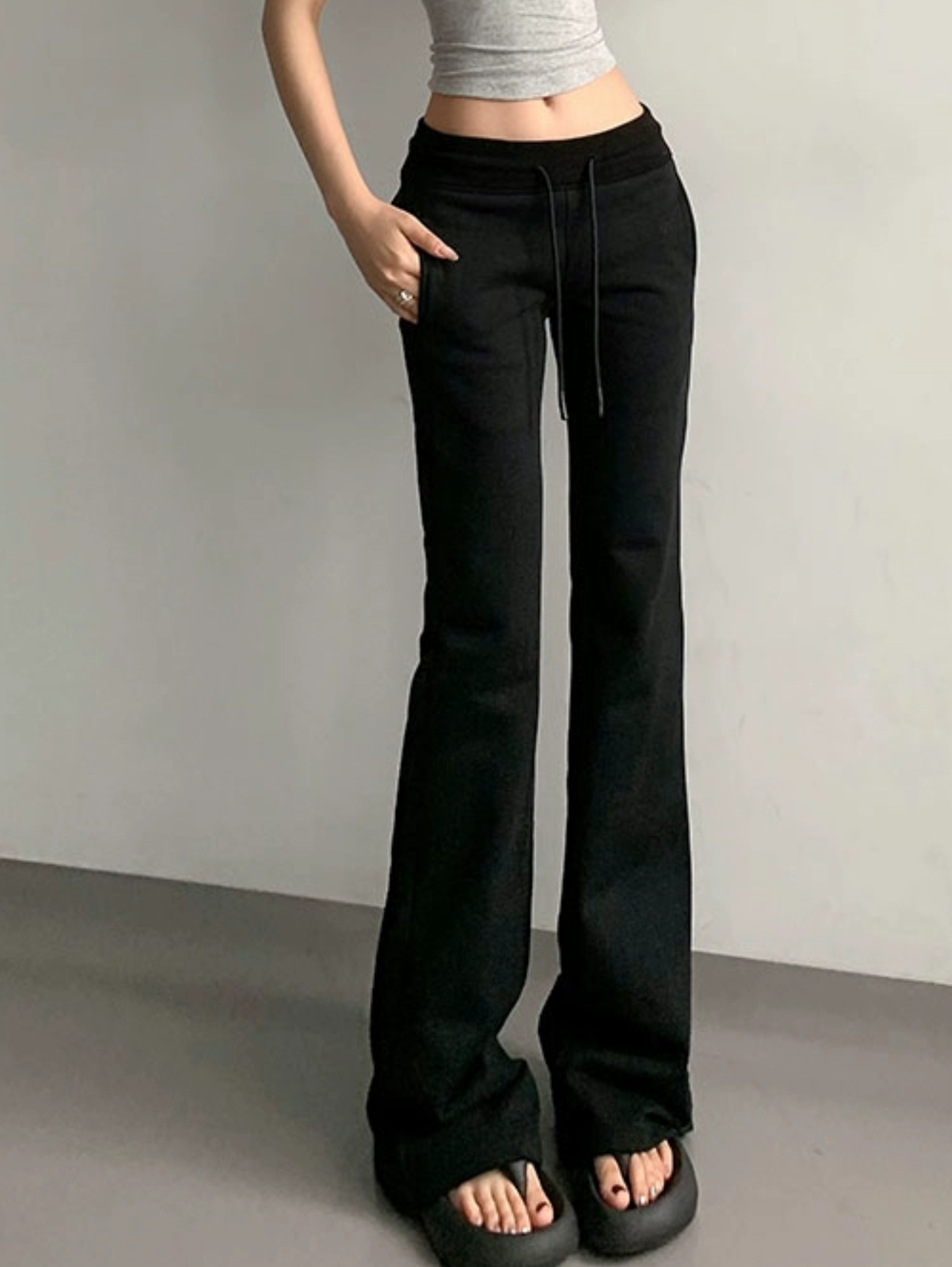 CASUAL RETRO FLARED TROUSERS